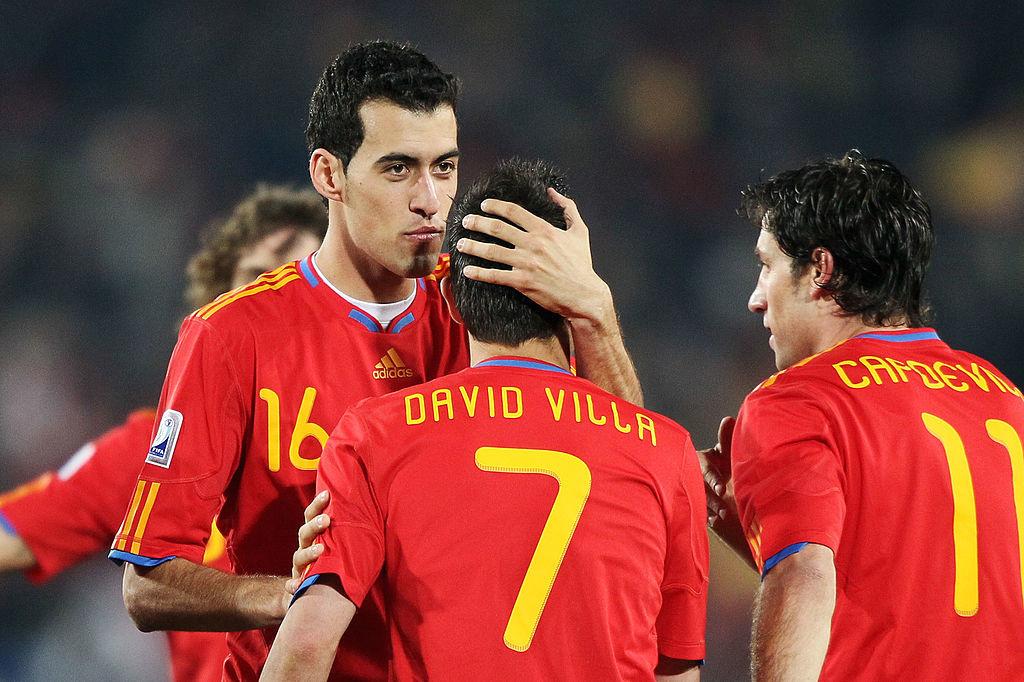 2010 Spain #7 DAVID VILLA Home Jersey (L)