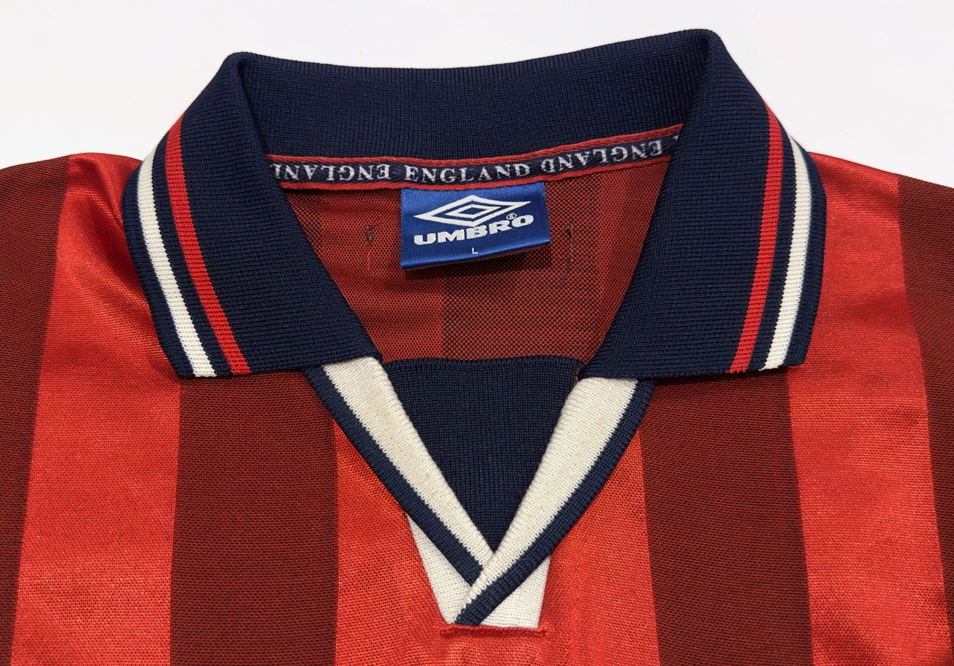 【正規品 97-99 England Away L/S Beckham #7】 UMBRO England 1997/99 Away Jersey BECKHAM #7 SZ LRG | eBay