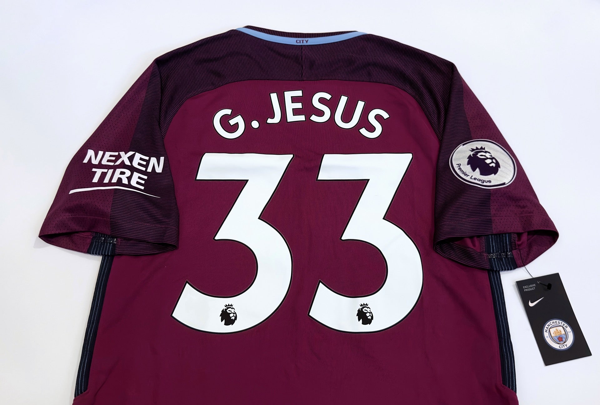 2017/18 Man City #33 G. JESUS Away Jersey (S)