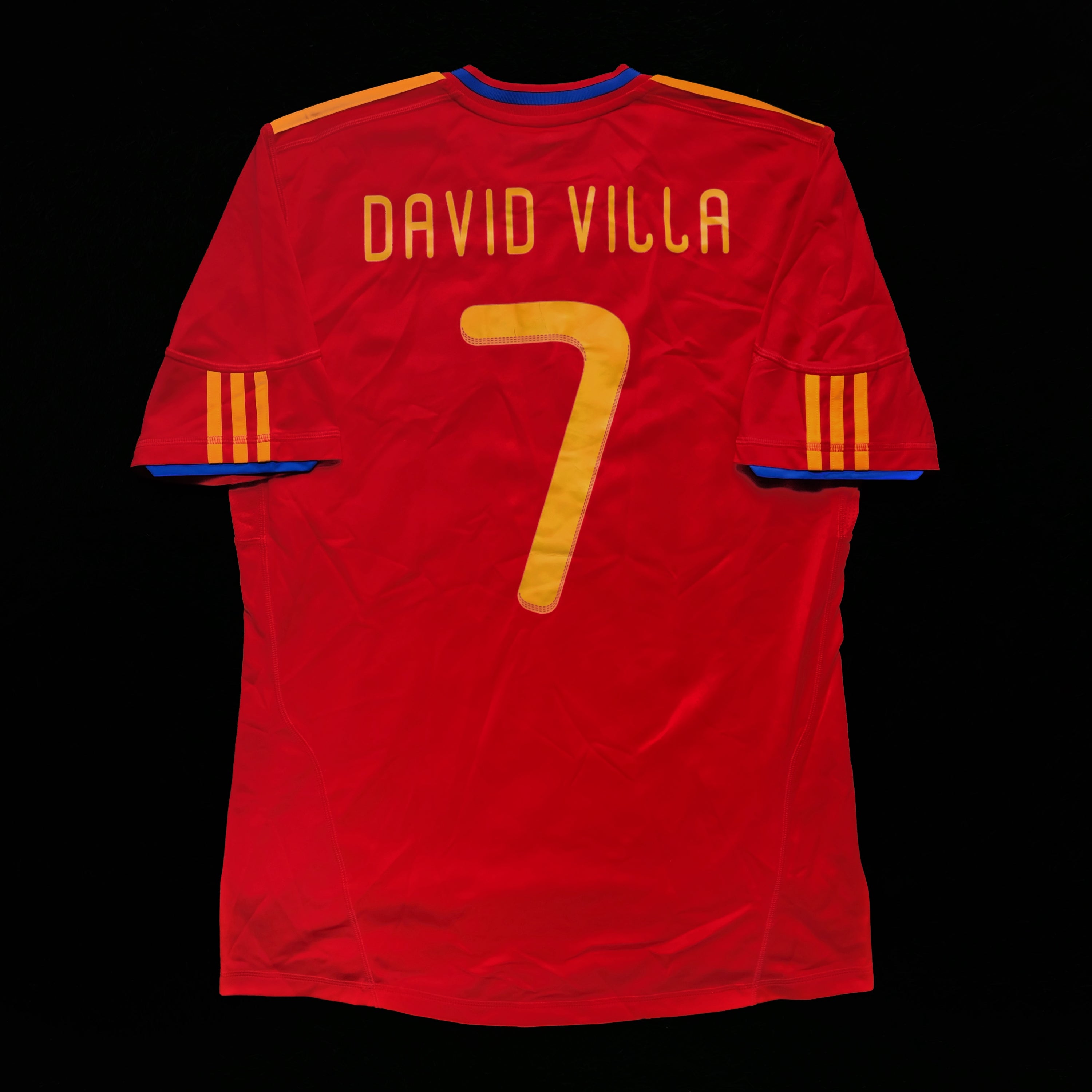 2010 Spain #7 DAVID VILLA Home Jersey (M)