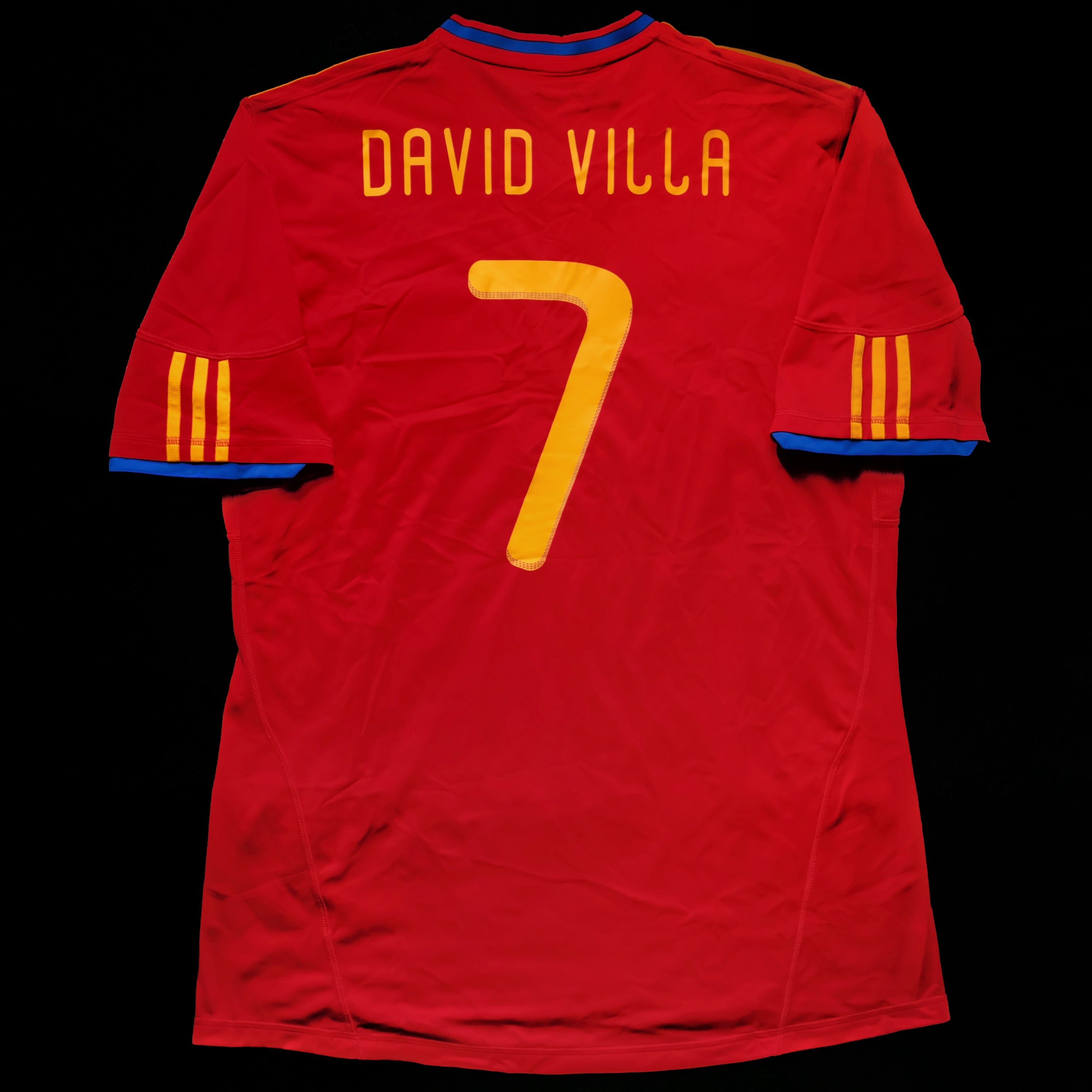2010 Spain #7 DAVID VILLA Home Jersey (XL)