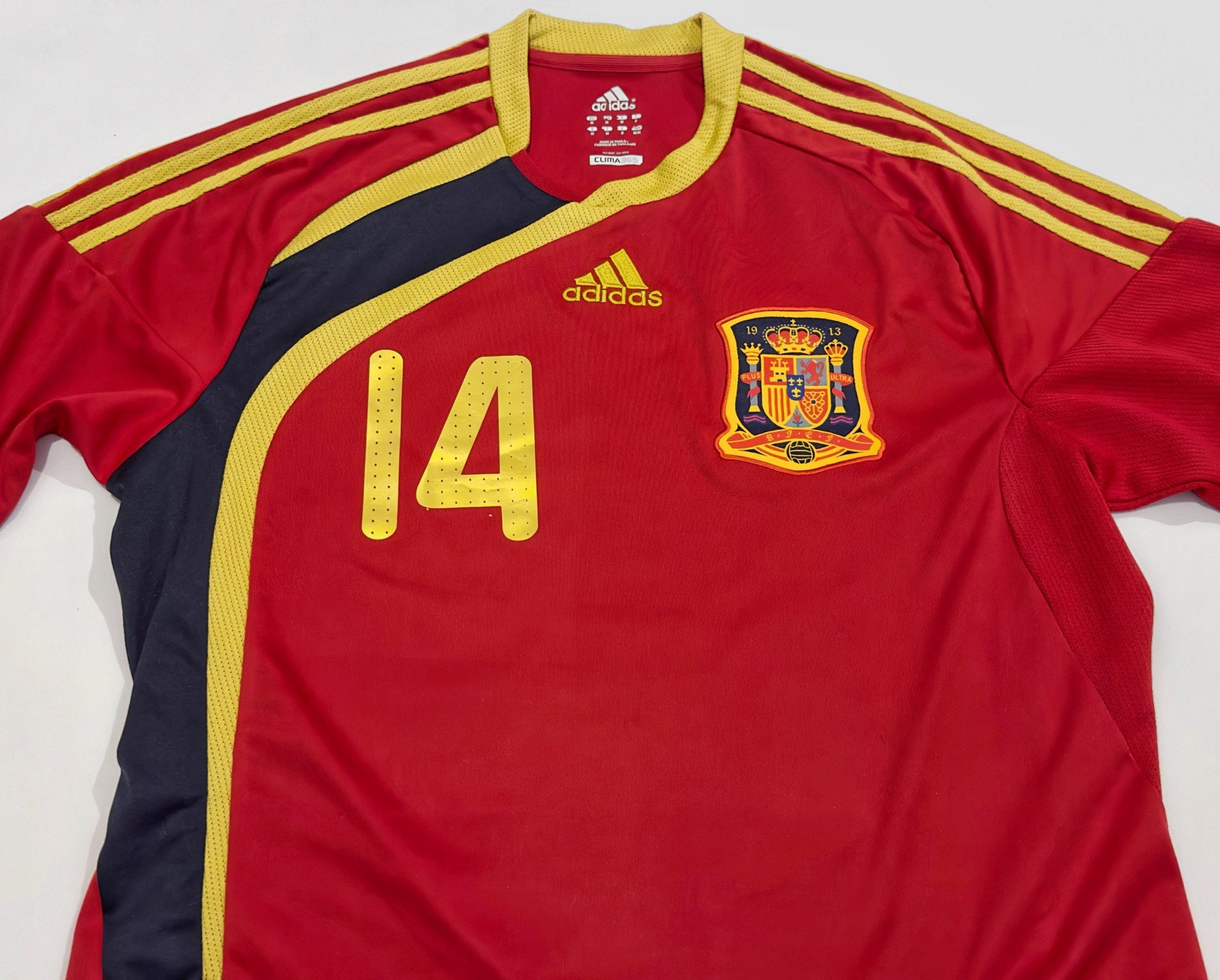 2009 Spain #14 ALONSO Home Jersey (M)