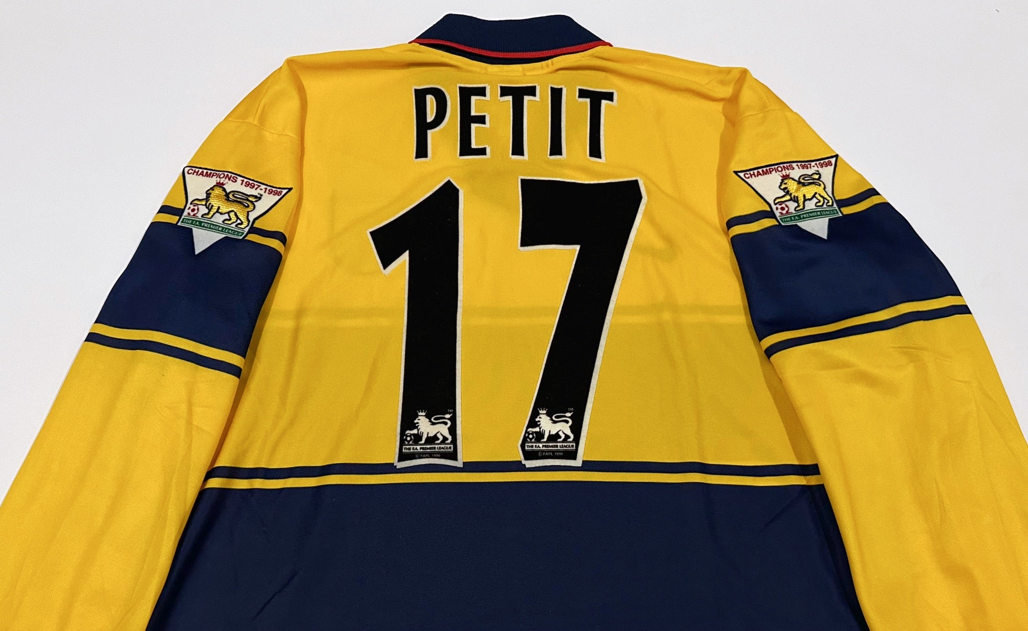 1997/99 Arsenal #17 PETIT Away Jersey (M) L/S