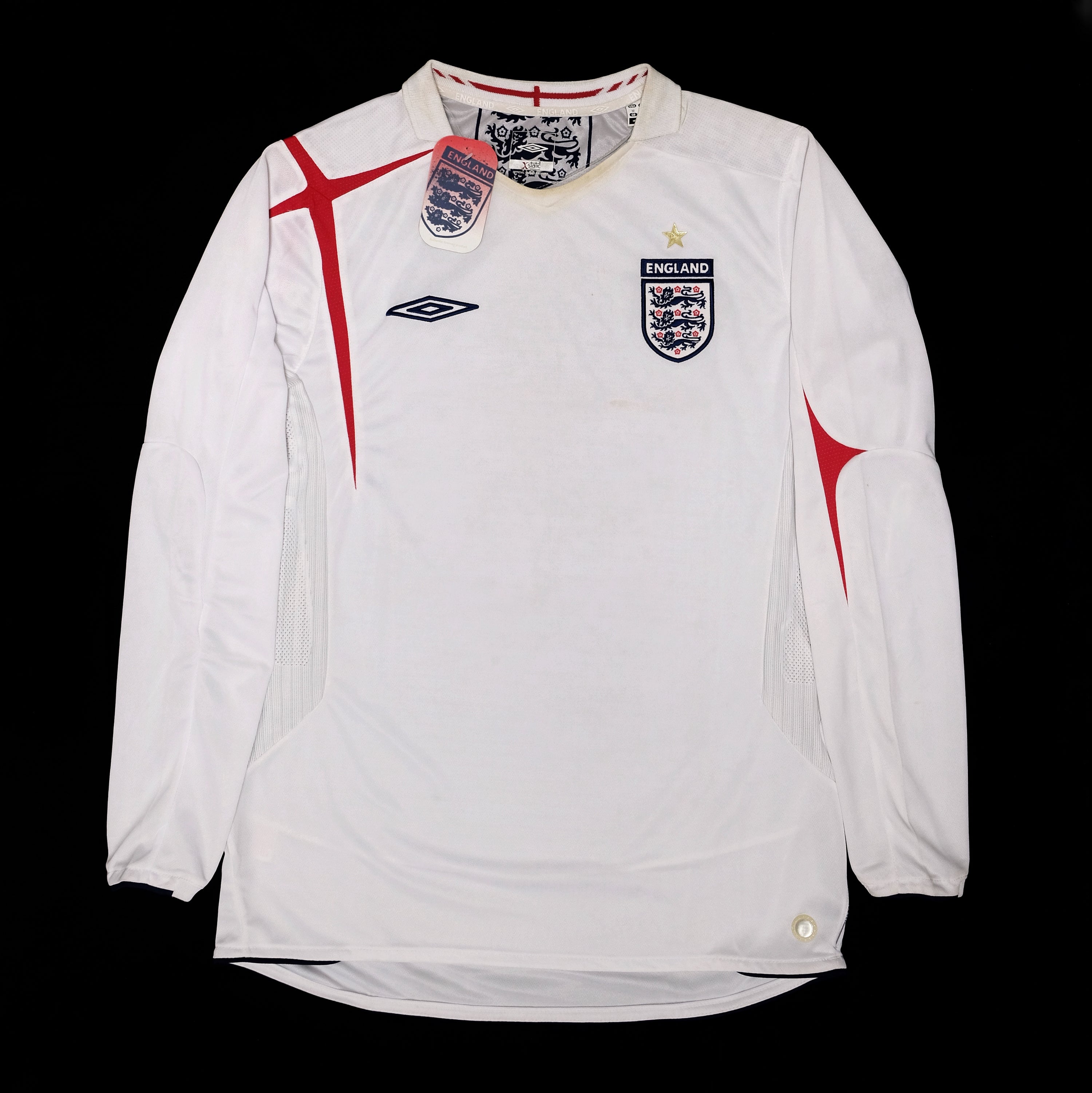 2005/07 England Home Jersey (M) L/S