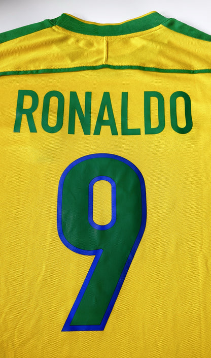 1998/99 Brazil #9 RONALDO Home Jersey (M)