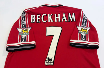 1999/00 Man Utd #7 BECKHAM Home Jersey (M)