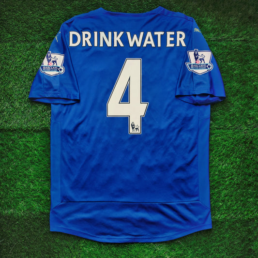 2015/16 Leicester City #4 DRINKWATER Home Jersey (L)