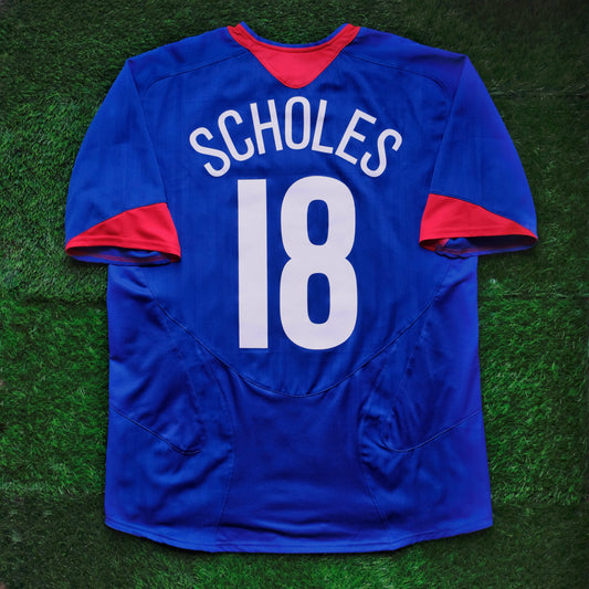 2005/06 Man Utd #18 SCHOLES Away Jersey (L)