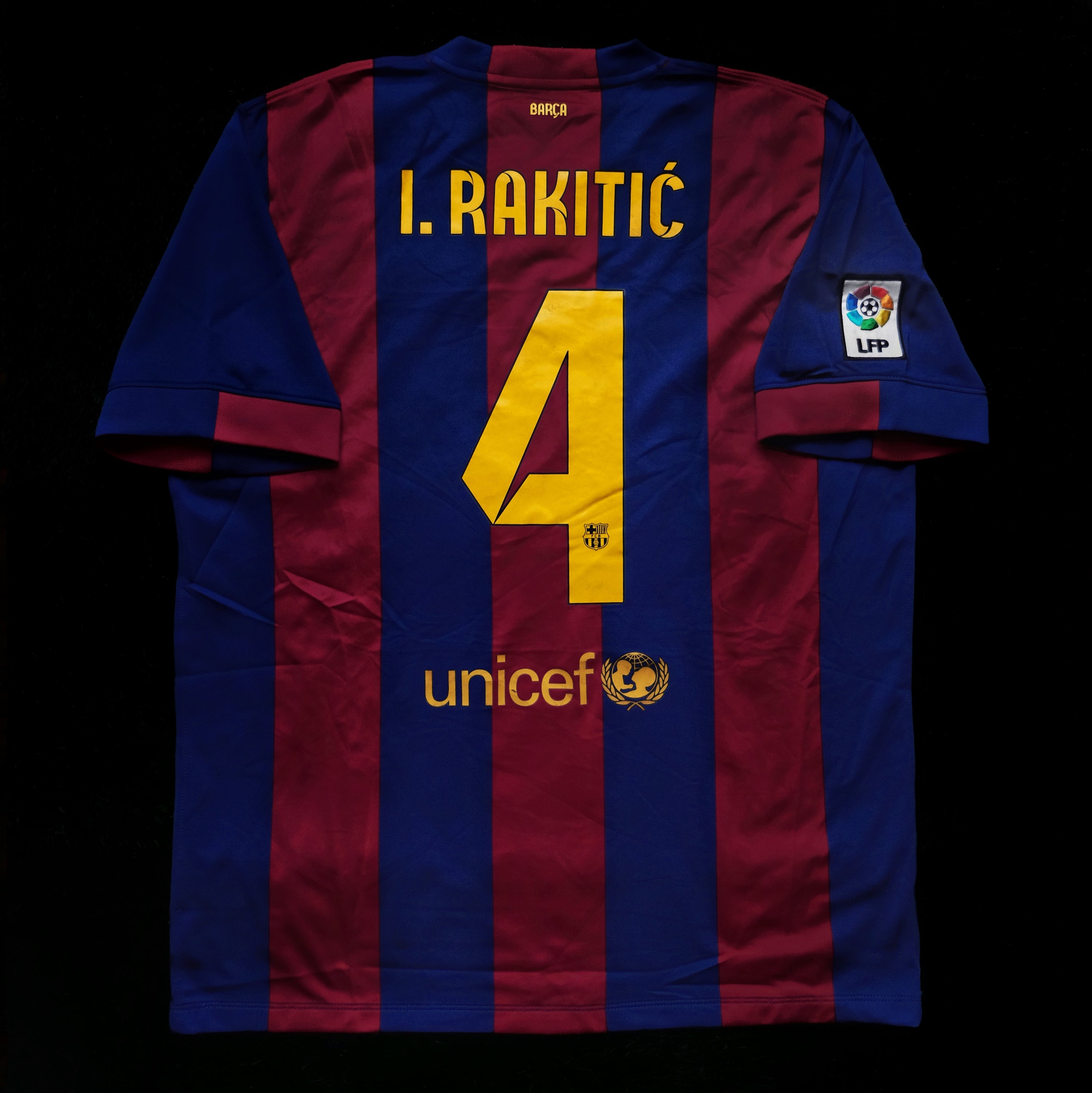 2014/15 Barcelona #4 I. RAKITIC Home Jersey (XL)