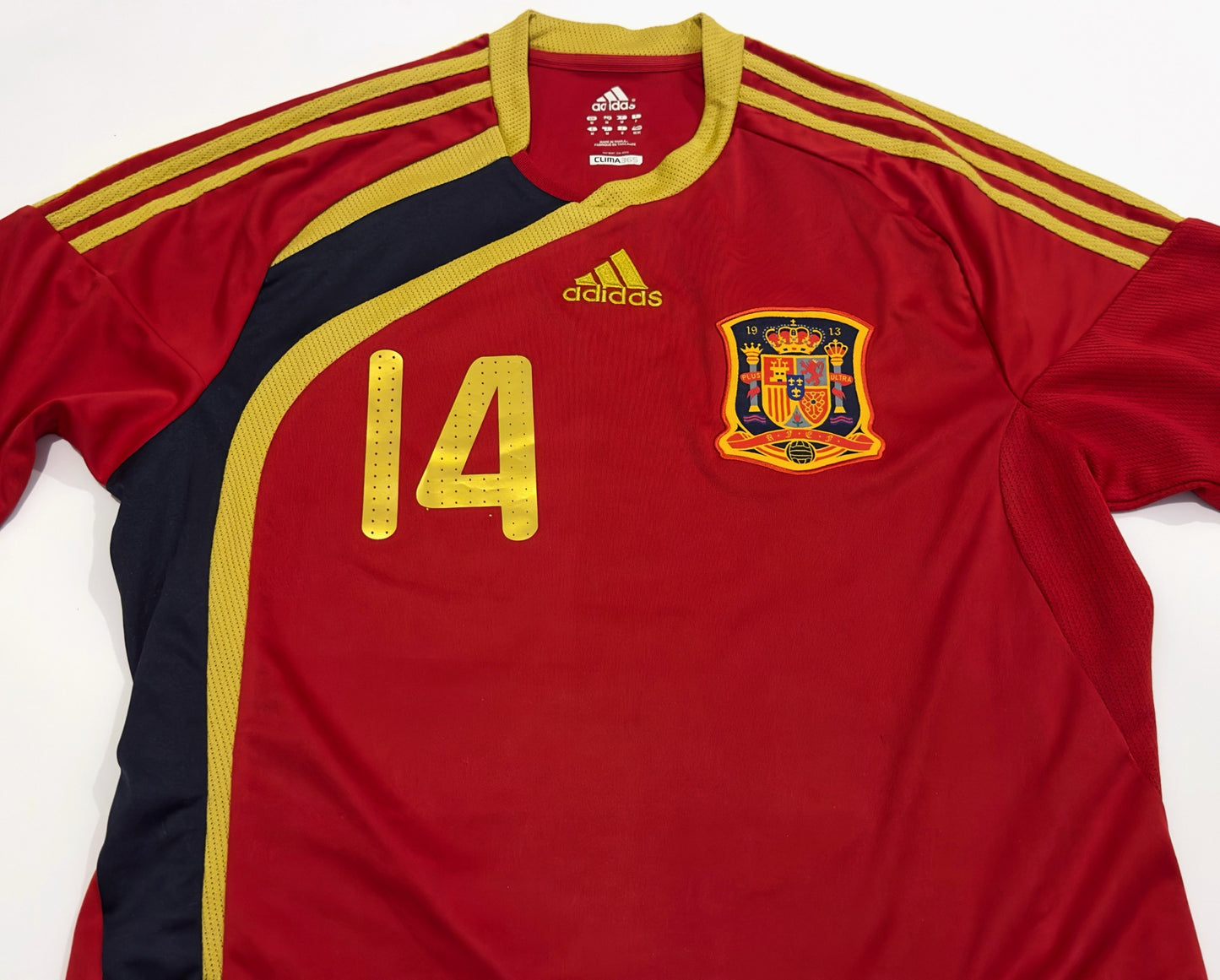 2009 Spain #14 ALONSO Home Jersey (M)