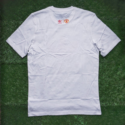 adidas Man Utd Old Trafford Trefoil T-Shirt White (S)