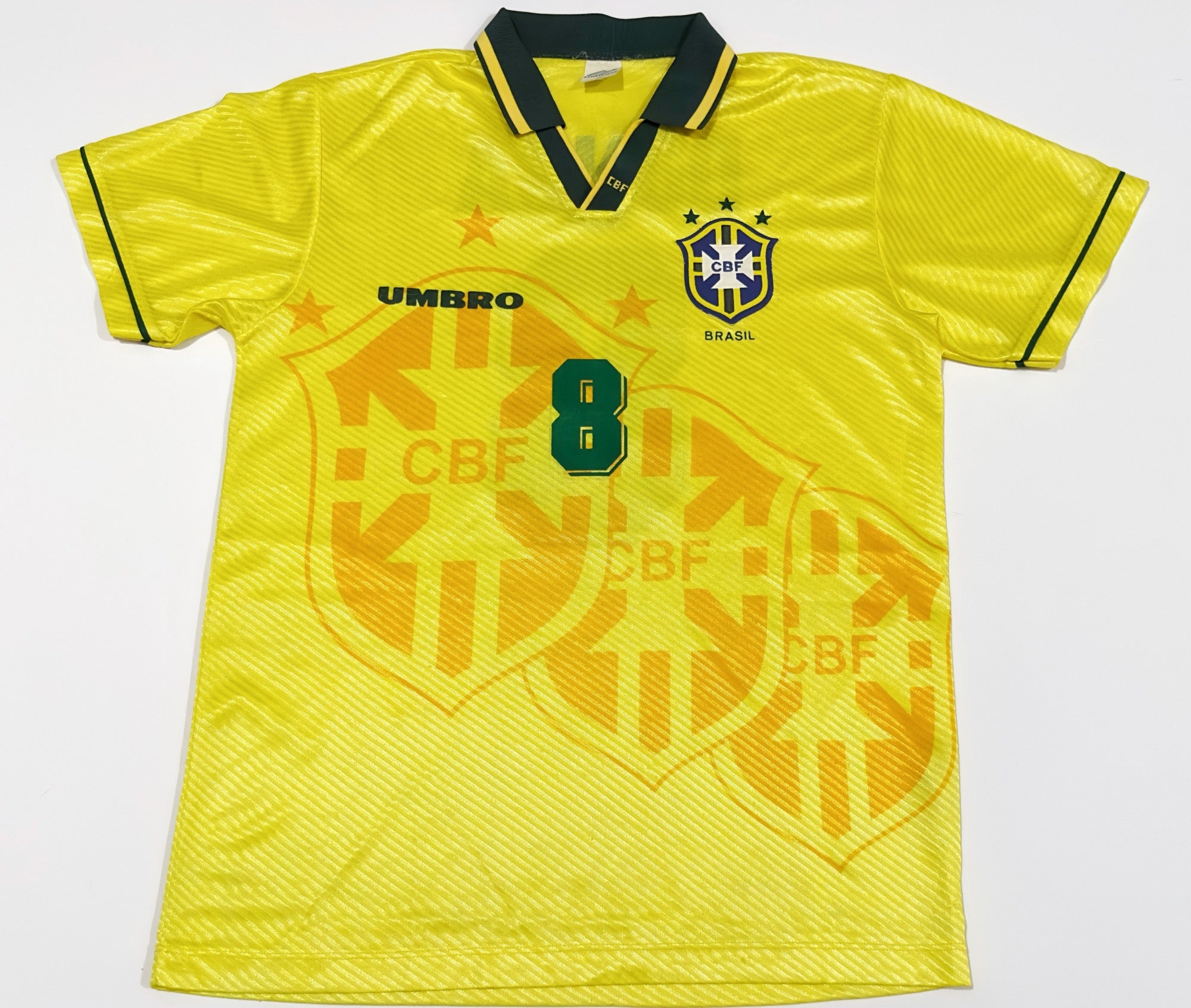 1994 Brazil #8 DUNGA Home Jersey (M)
