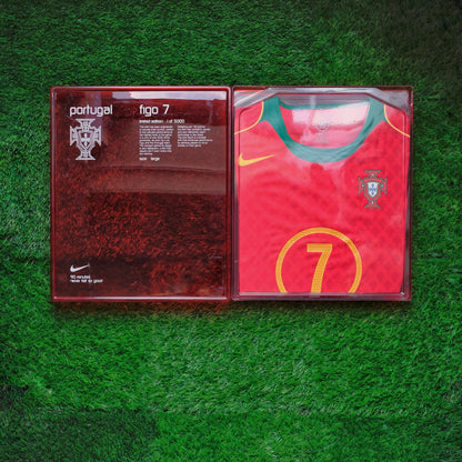 2004 Portugal #7 FIGO Home Jersey Nike Total 90 Boxset (L)