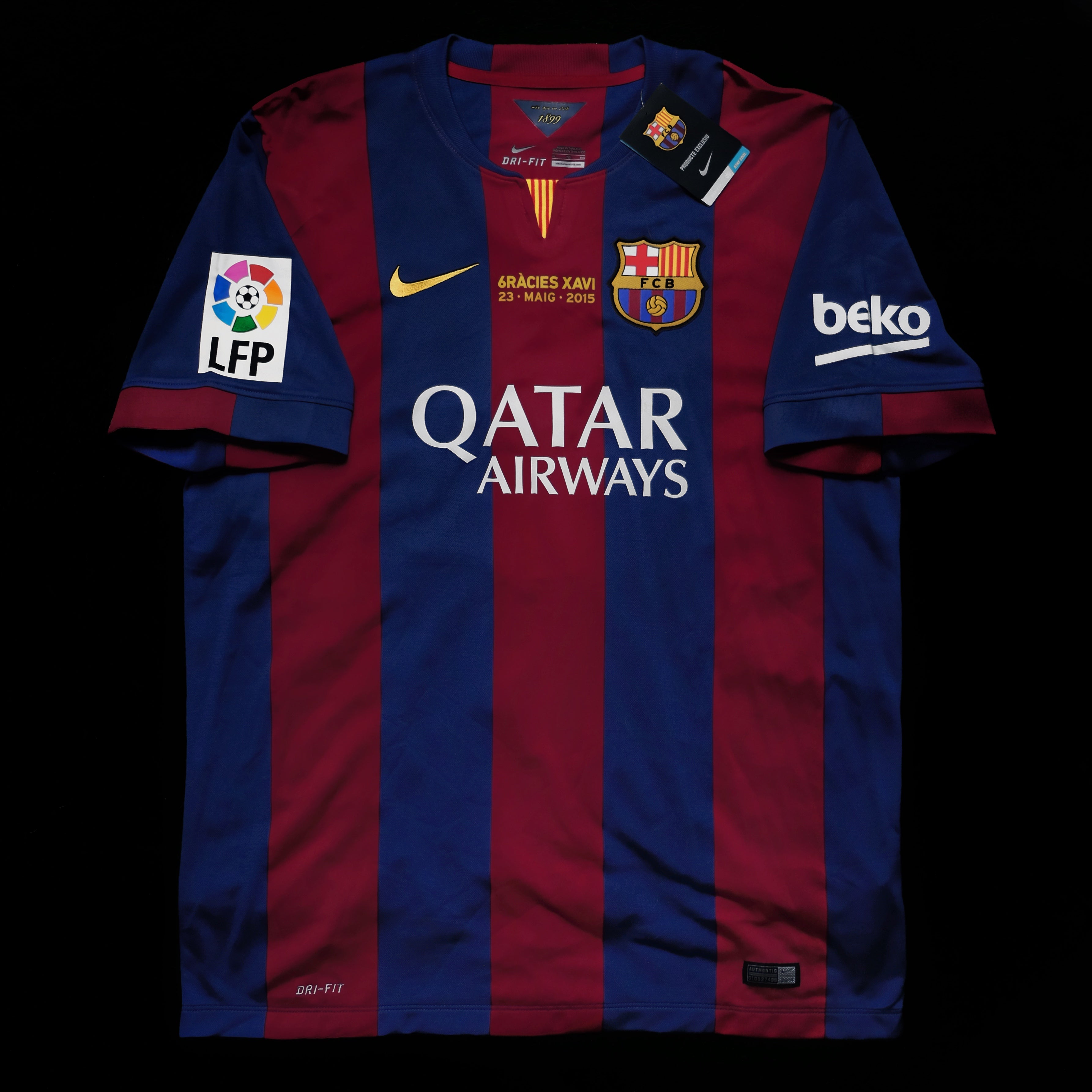 2014/15 Barcelona #6 XAVI Home Jersey (XL) – Double Kick Football