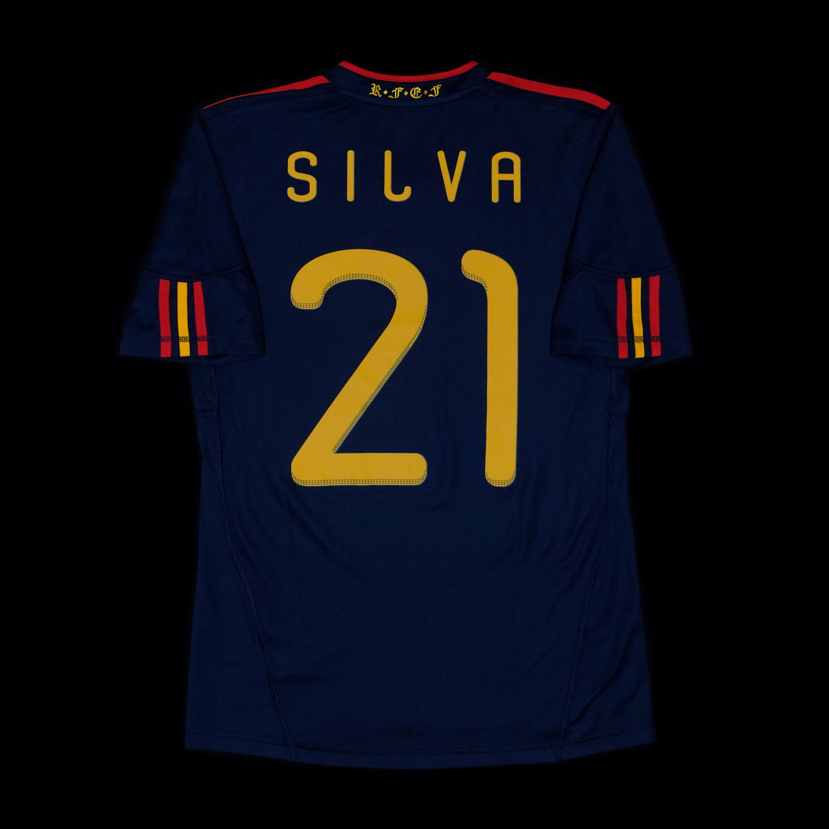 2010 Spain #21 SILVA Away Jersey (S)