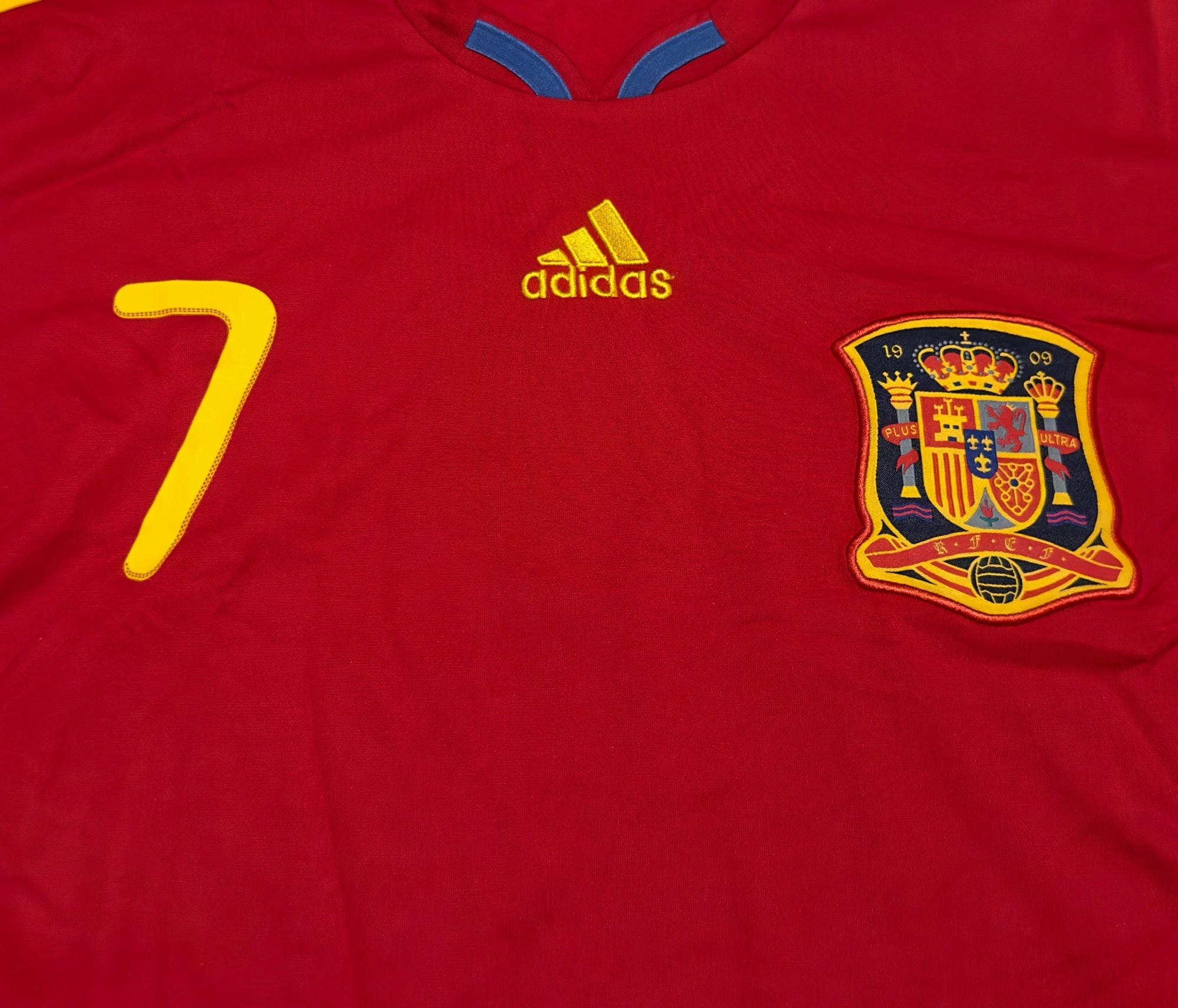2010 Spain #7 DAVID VILLA Home Jersey (XL)