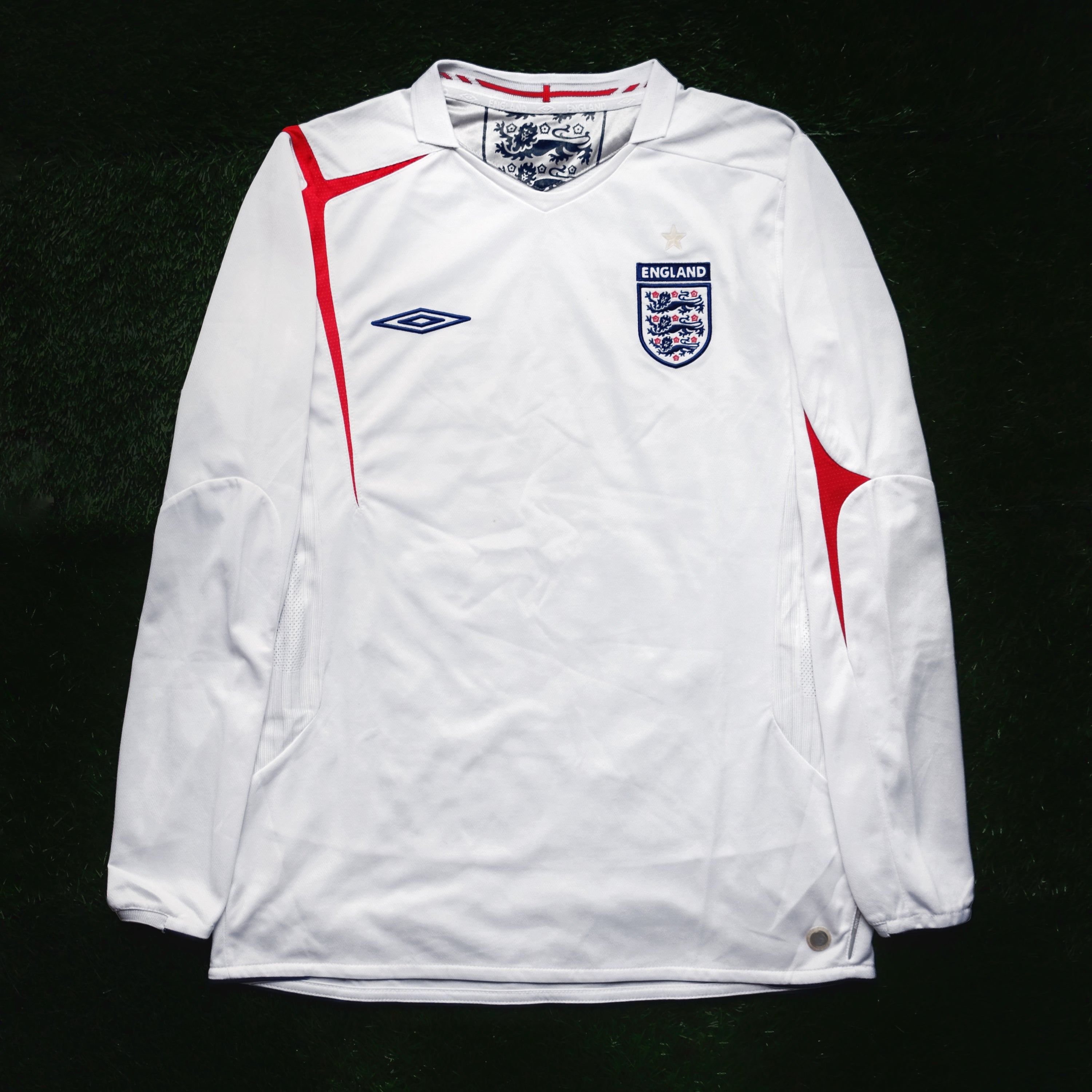 2005/07 England Home Jersey (M) L/S