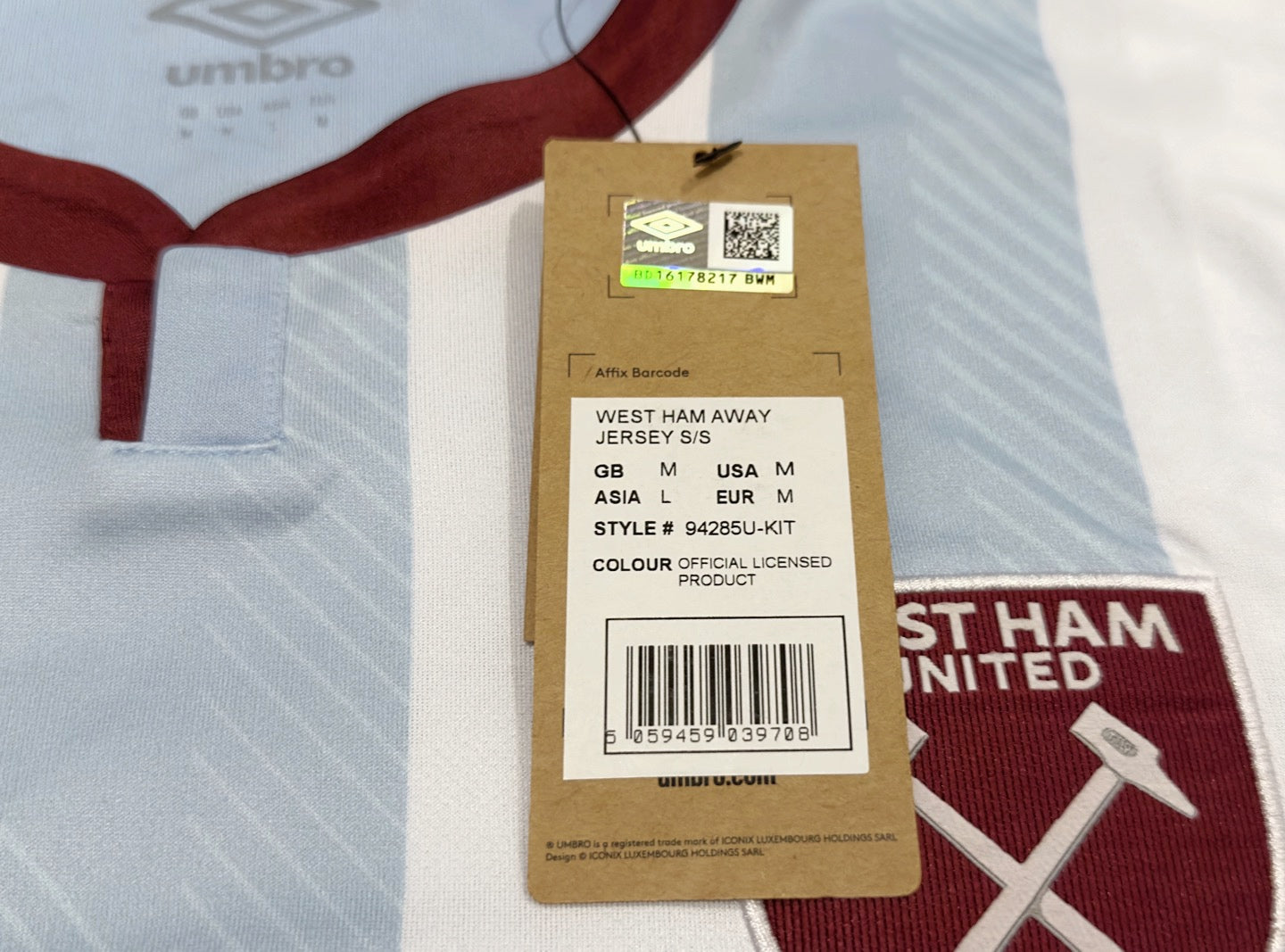 2021/22 West Ham #16 Noble Away Jersey (M)