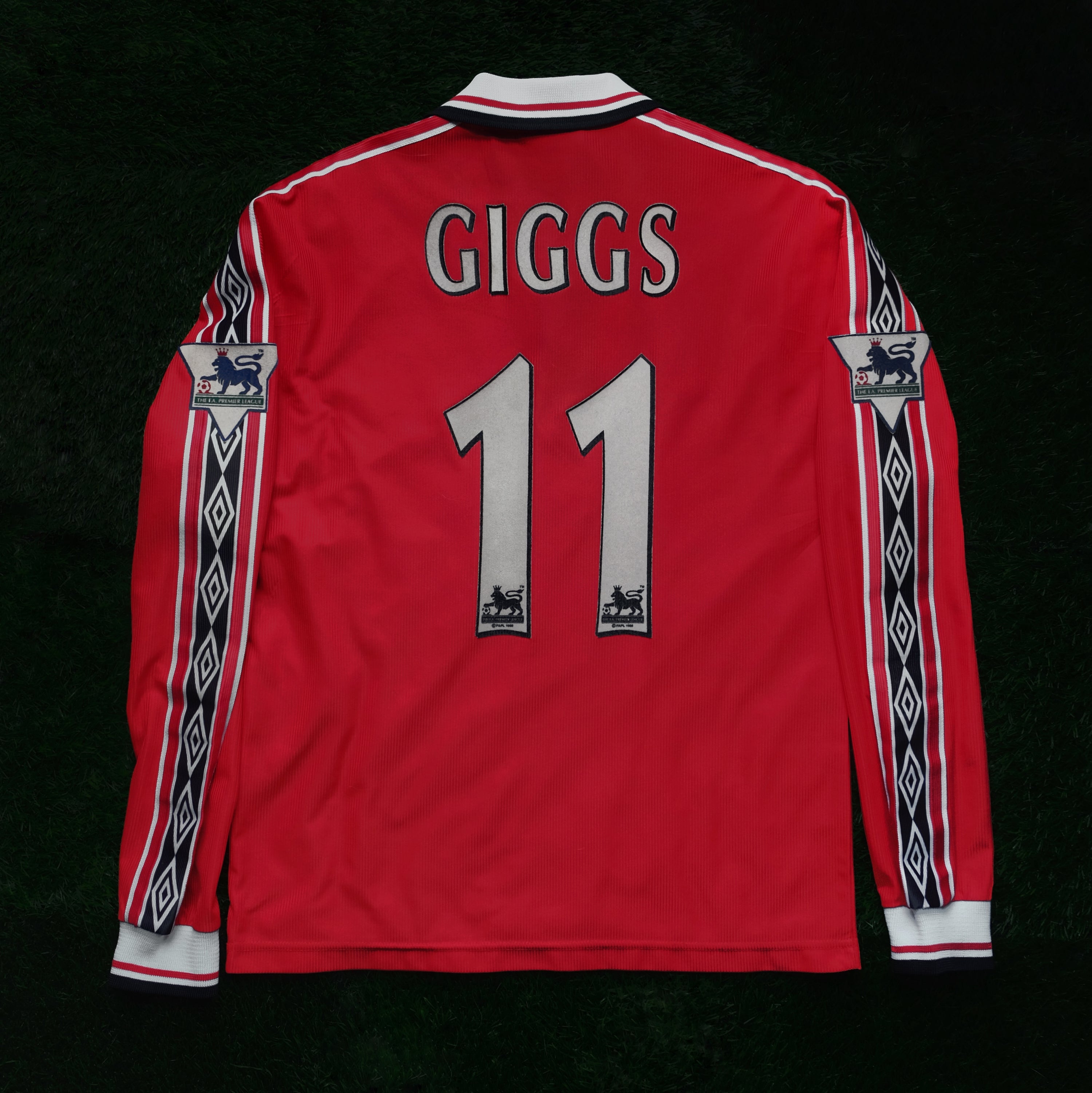 1998/99 Man Utd #11 GIGGS Home Jersey (Y) L/S