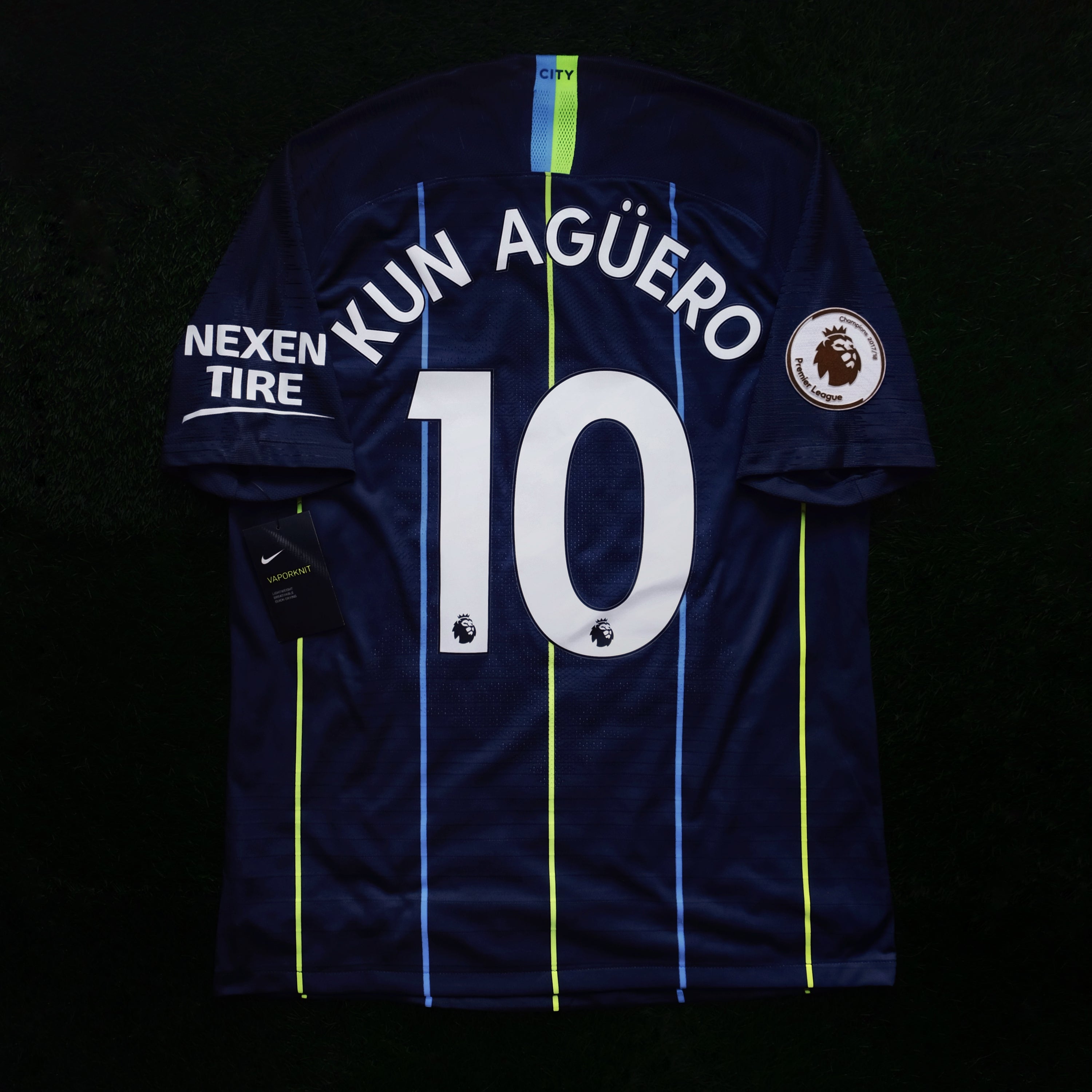 2018/19 Man City #10 KUN AGUERO Away Jersey (L)
