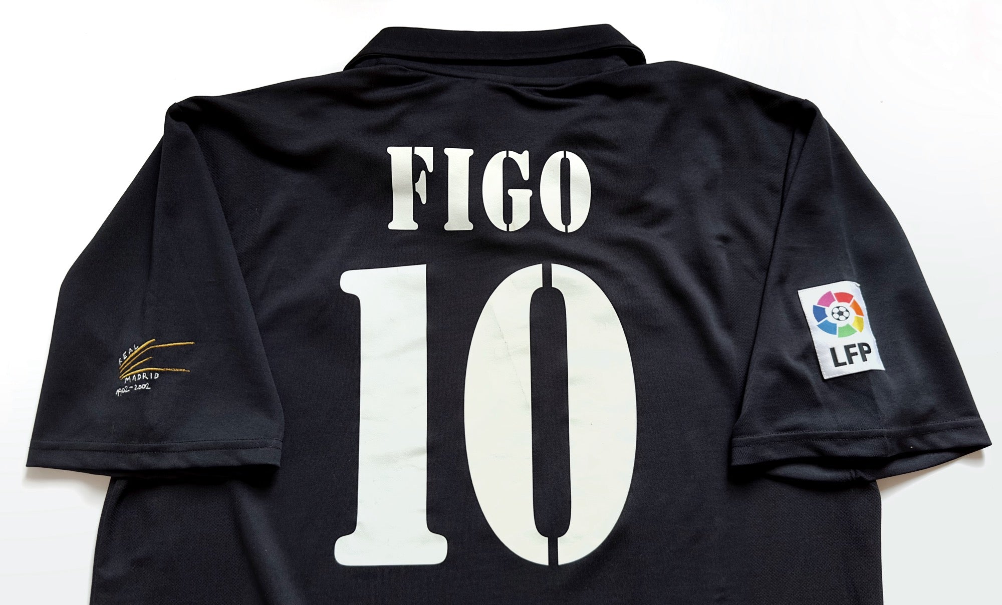 2001/02 Real Madrid #10 FIGO Centenary Away Jersey (M)