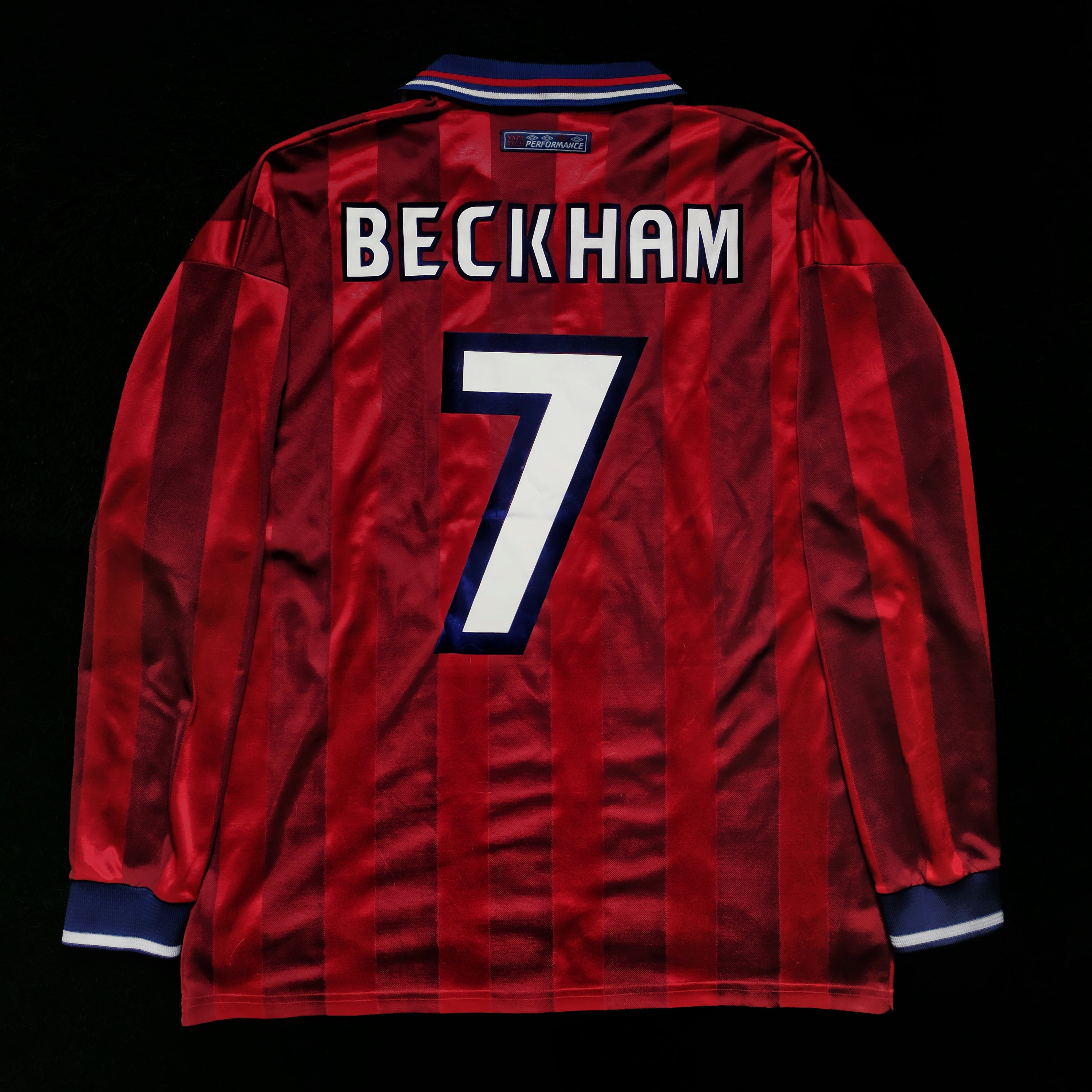 1997/99 England #7 BECKHAM Away Jersey (L) L/S
