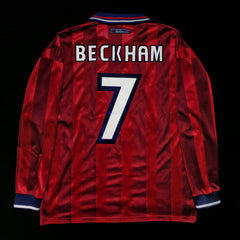 1997/99 England #7 BECKHAM Away Jersey (L) L/S