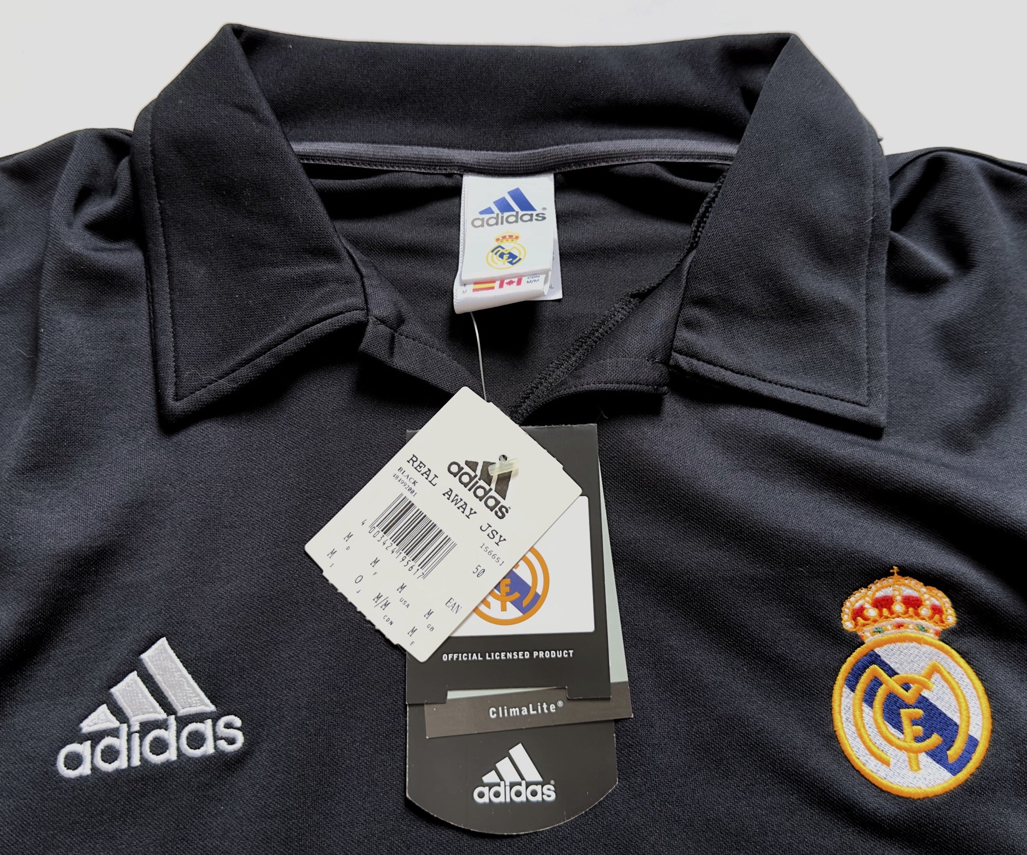 2001/02 Real Madrid #10 FIGO Centenary Away Jersey (M)
