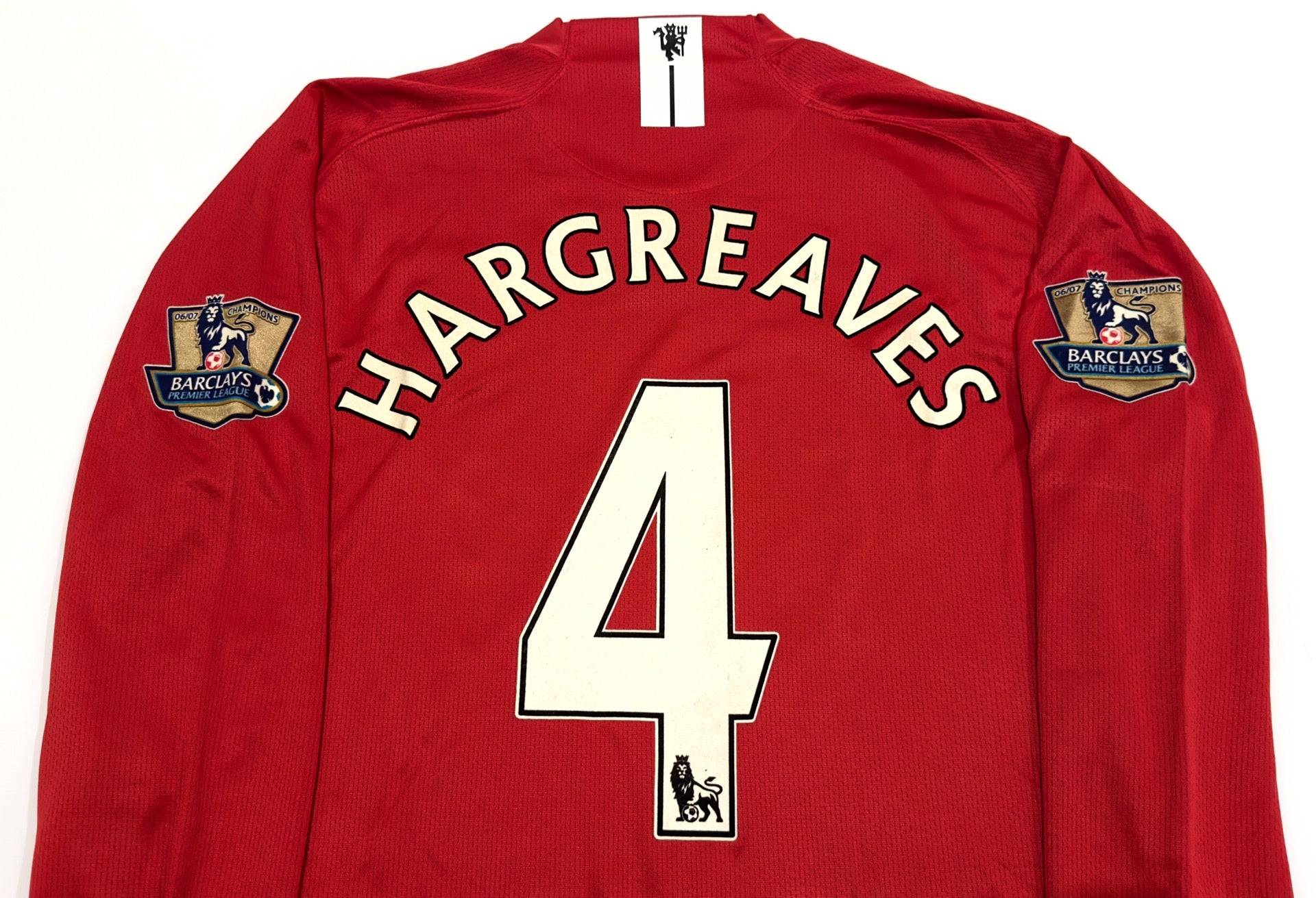 2007/08 Man Utd #4 HARGREAVES Home Jersey (XL) L/S