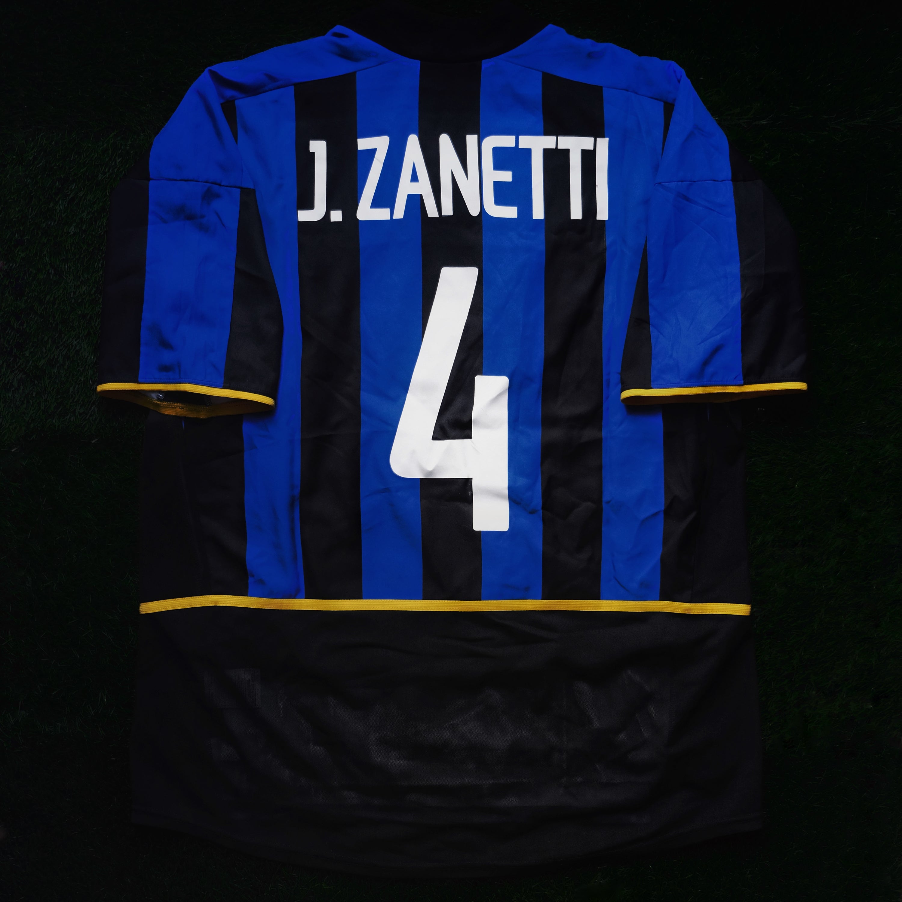 2002/03 Inter Milan #4 J.ZANETTI Home Jersey (XL)