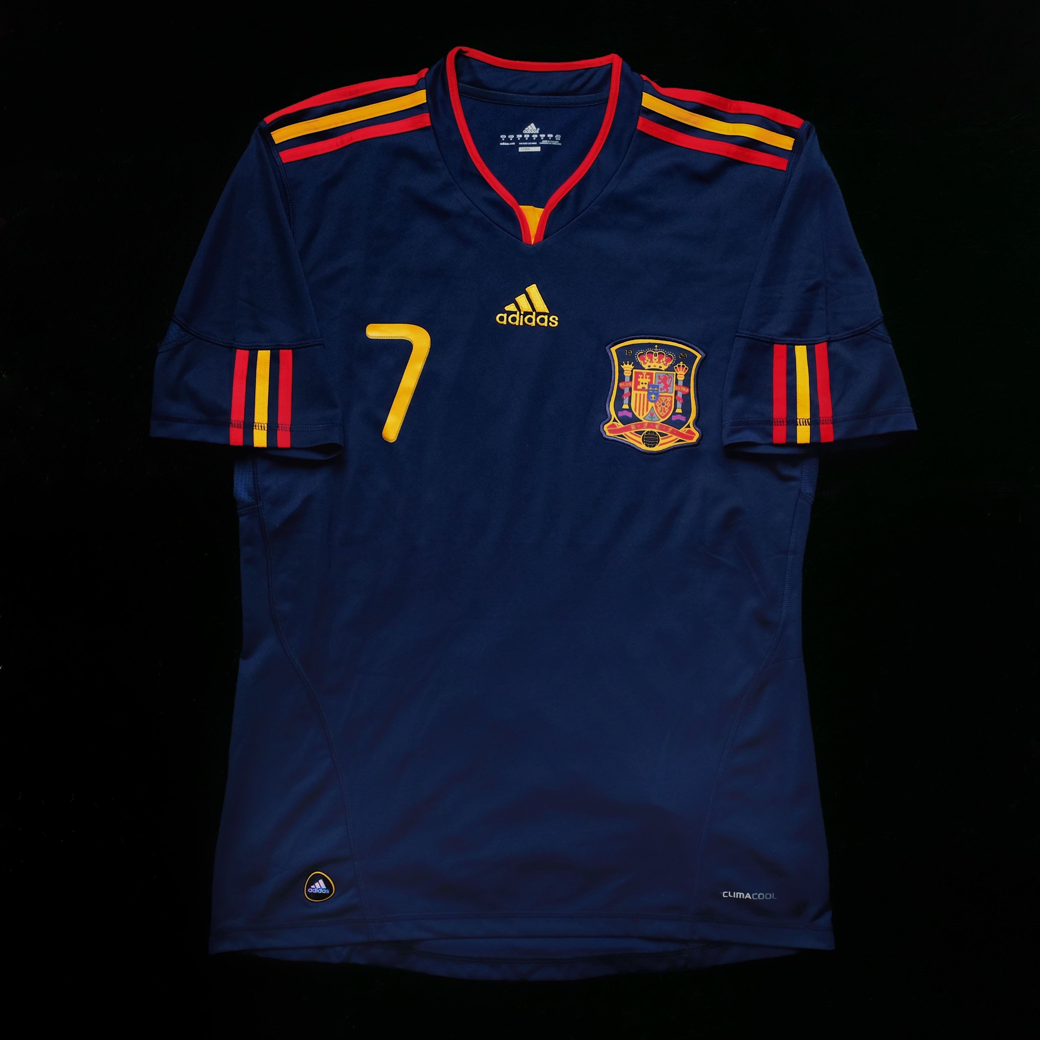 2010 Spain #7 DAVID VILLA Away Jersey (M) – Double Kick Football