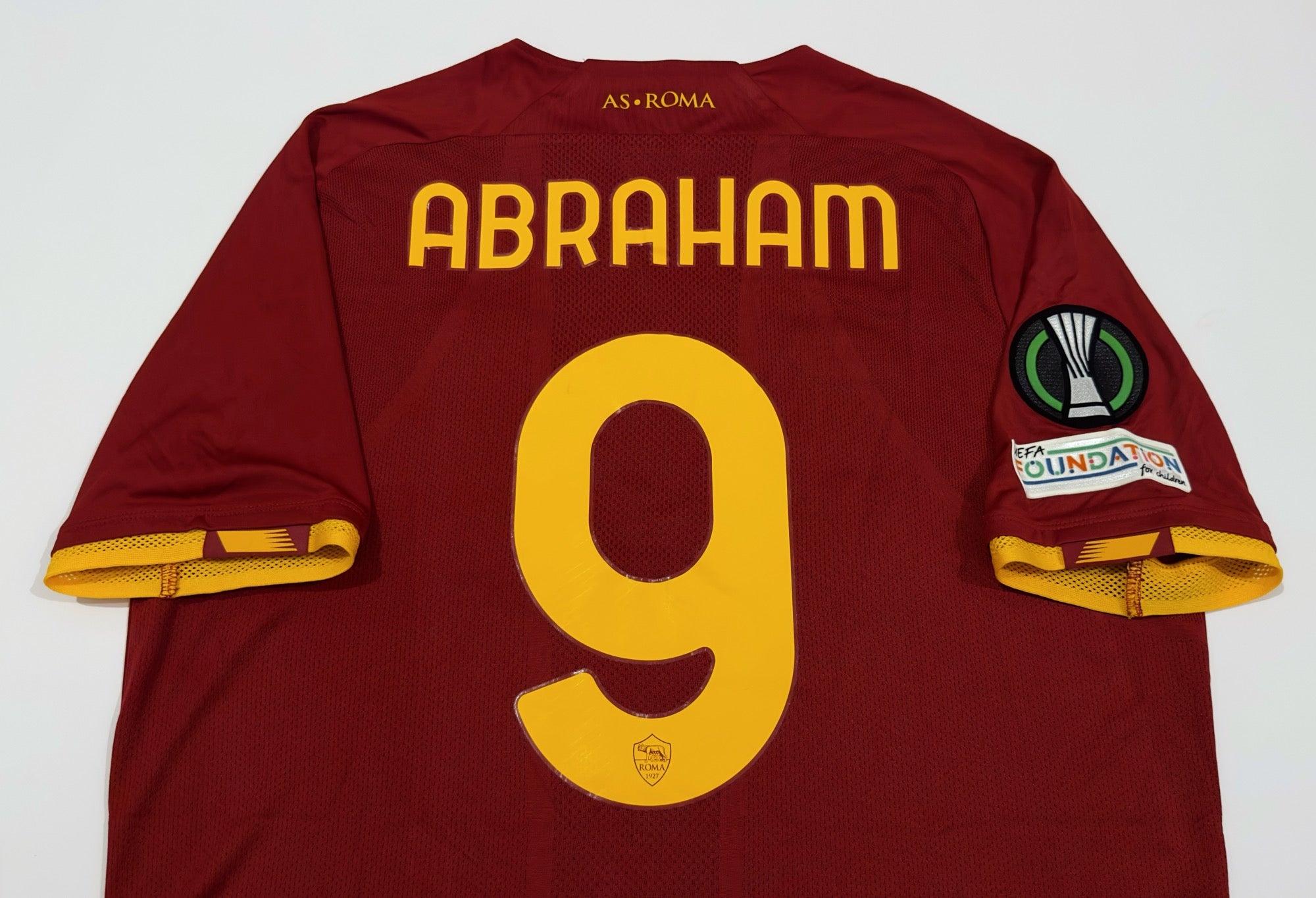 2021/22 AS Roma #9 ABRAHAM Home Jersey (L)