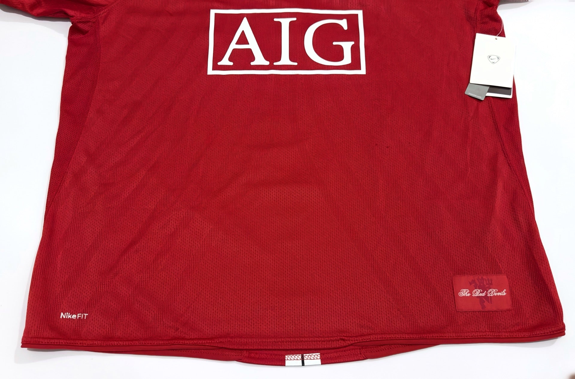 2007/08 Man Utd #4 HARGREAVES Home Jersey (XL) L/S