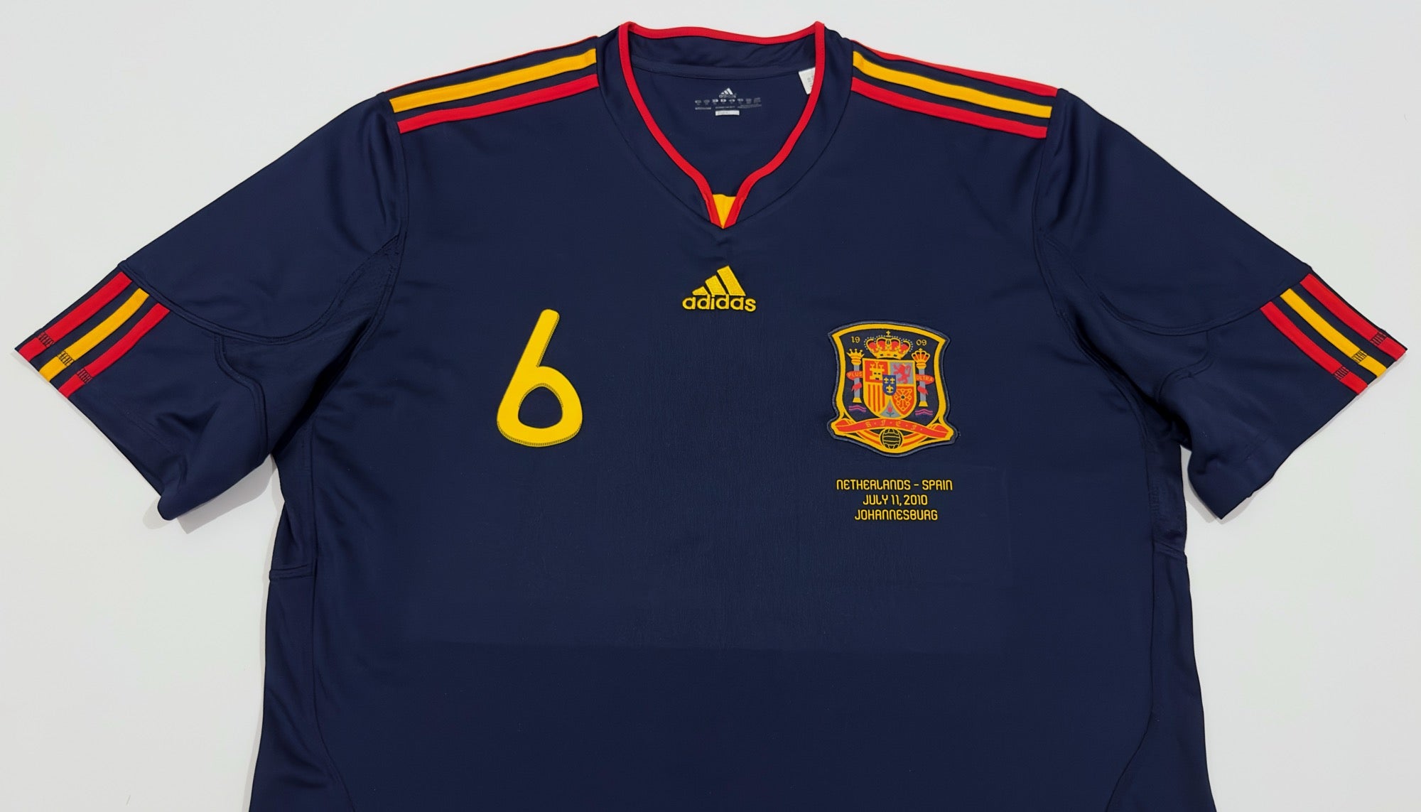2010 Spain #6 A.INIESTA Away Jersey (XL)