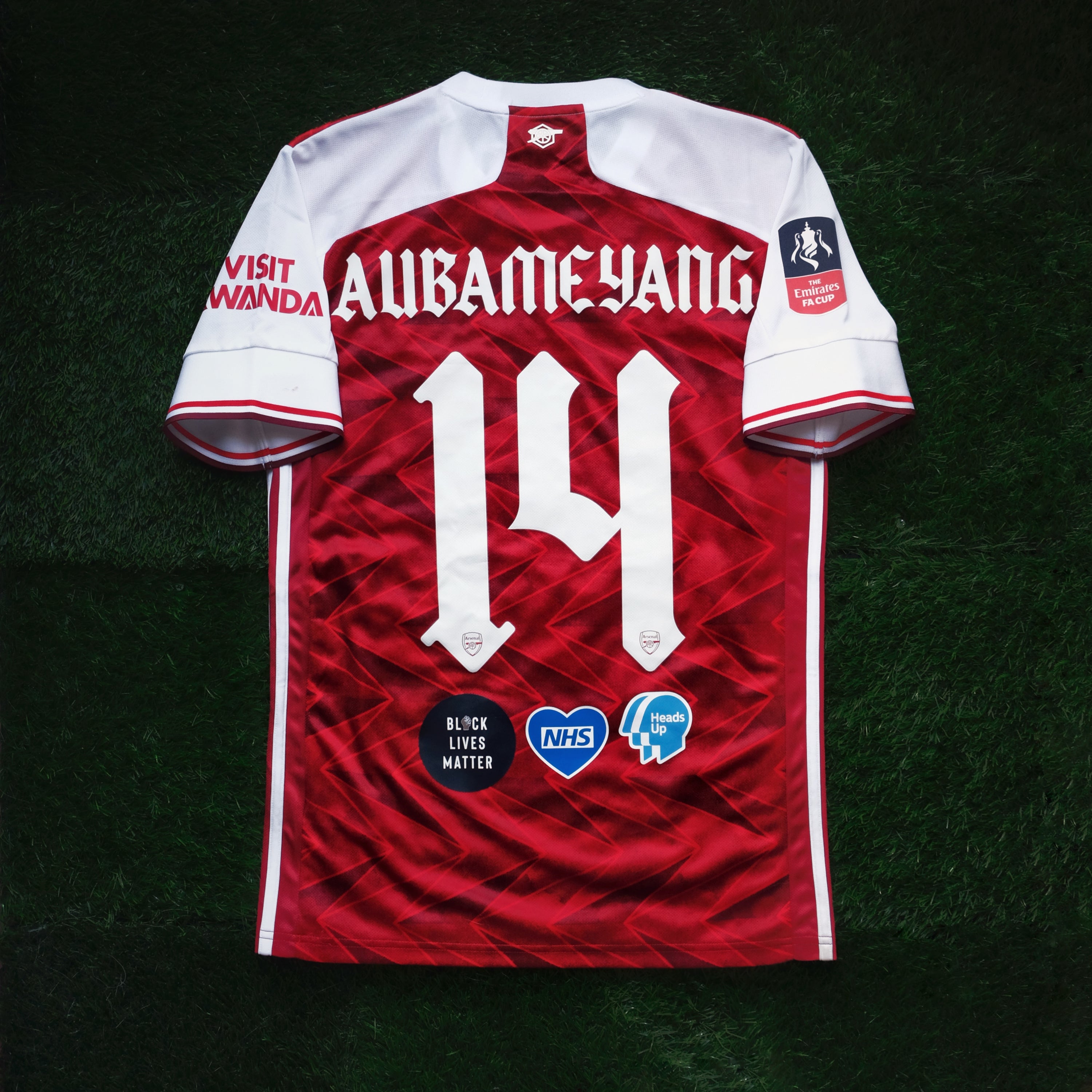2020/21 Arsenal #14 AUBAMEYANG Home Jersey (S) - Main Image