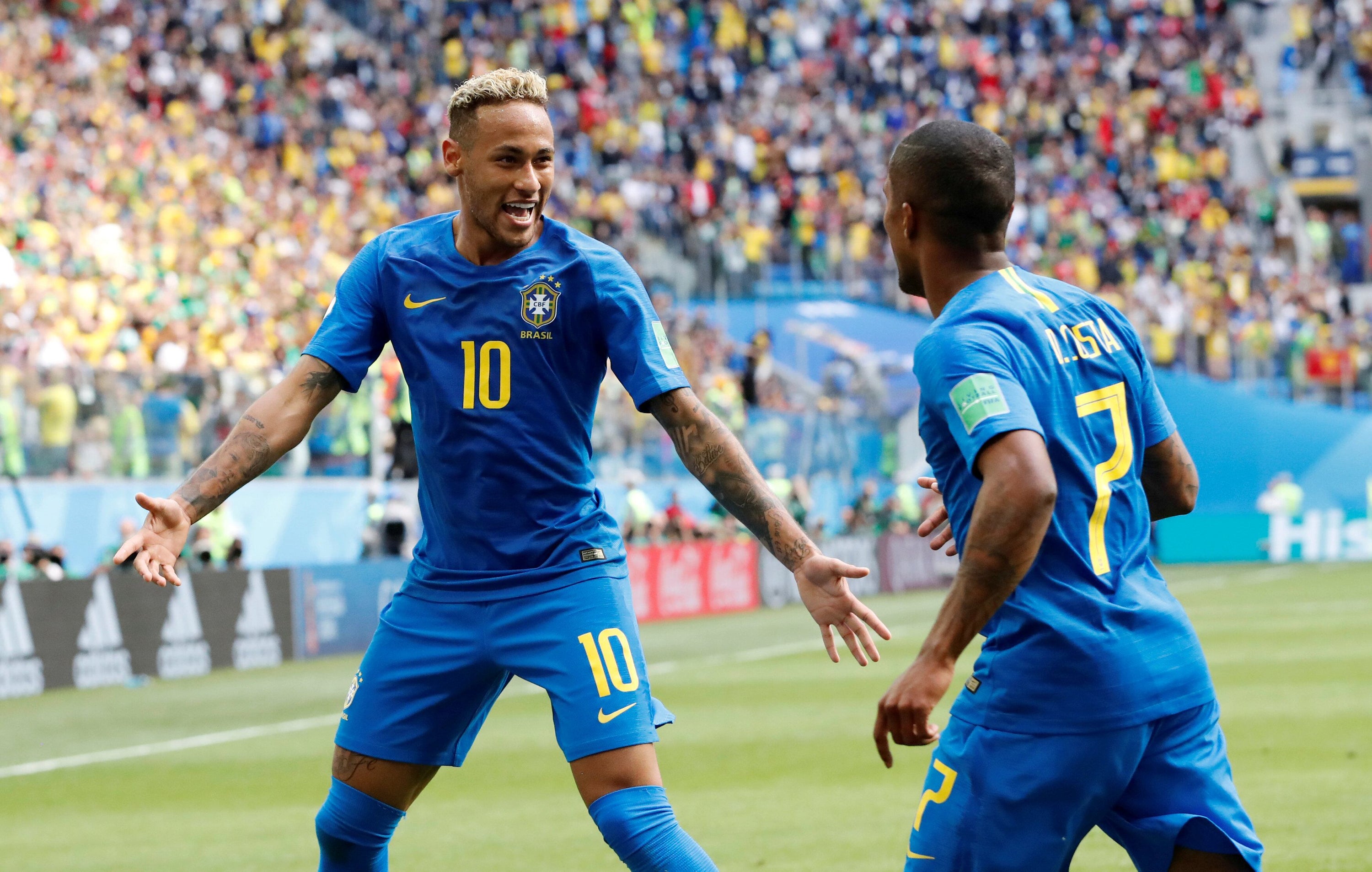 2018 Brazil #10 NEYMAR JR Away Jersey (S)