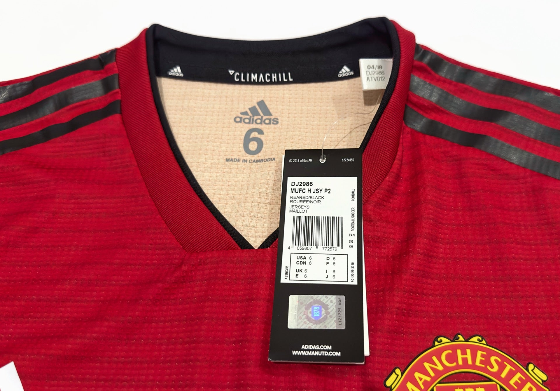 2018/19 Man Utd Home Jersey (M)