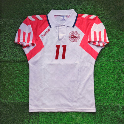 1992/94 Denmark #11 LAUDRUP Away Jersey (M)