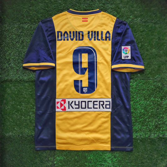 2013/14 Atletico Madrid #9 DAVID VILLA Away Jersey (M)