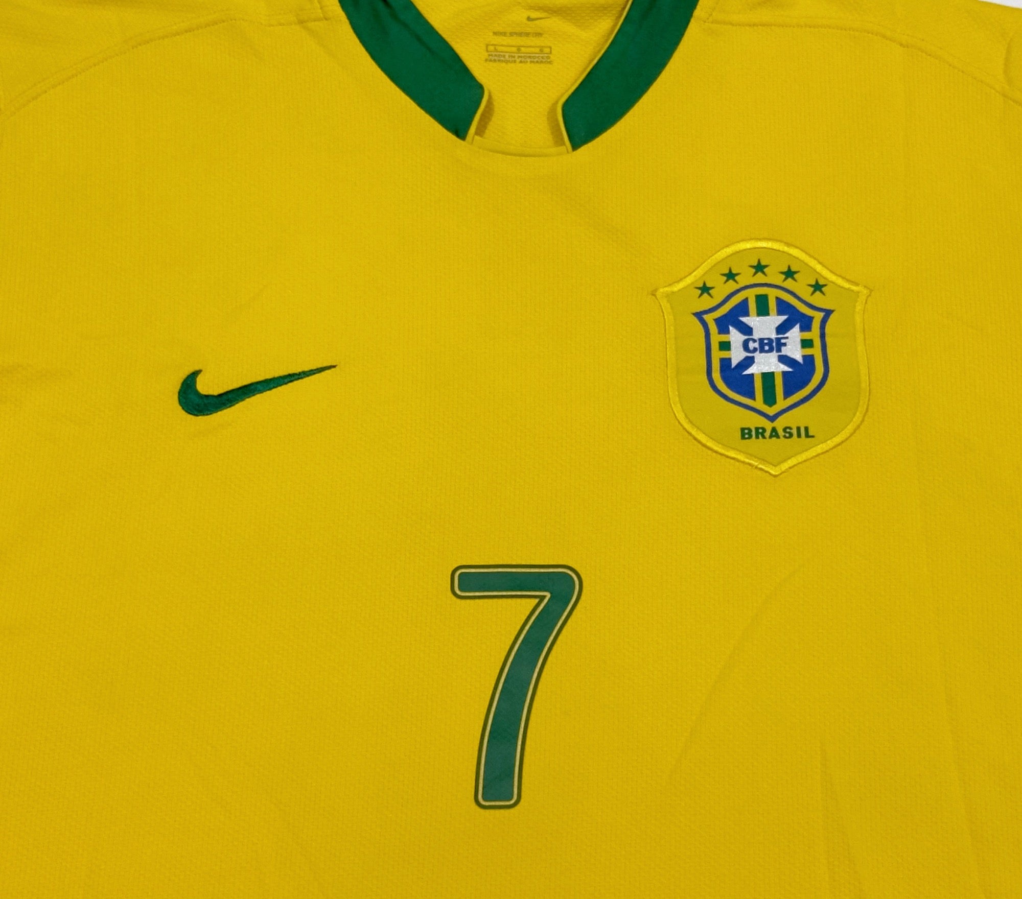 2006/08 Brazil #7 ADRIANO Home Jersey (L)