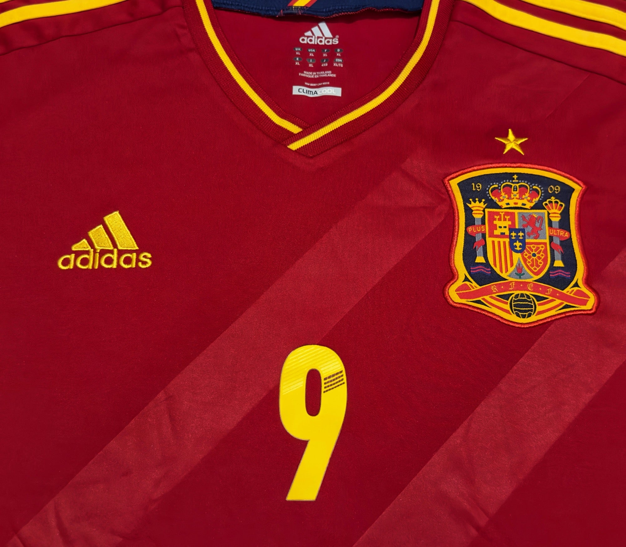 2012 Spain #9 TORRES Home Jersey (XL)