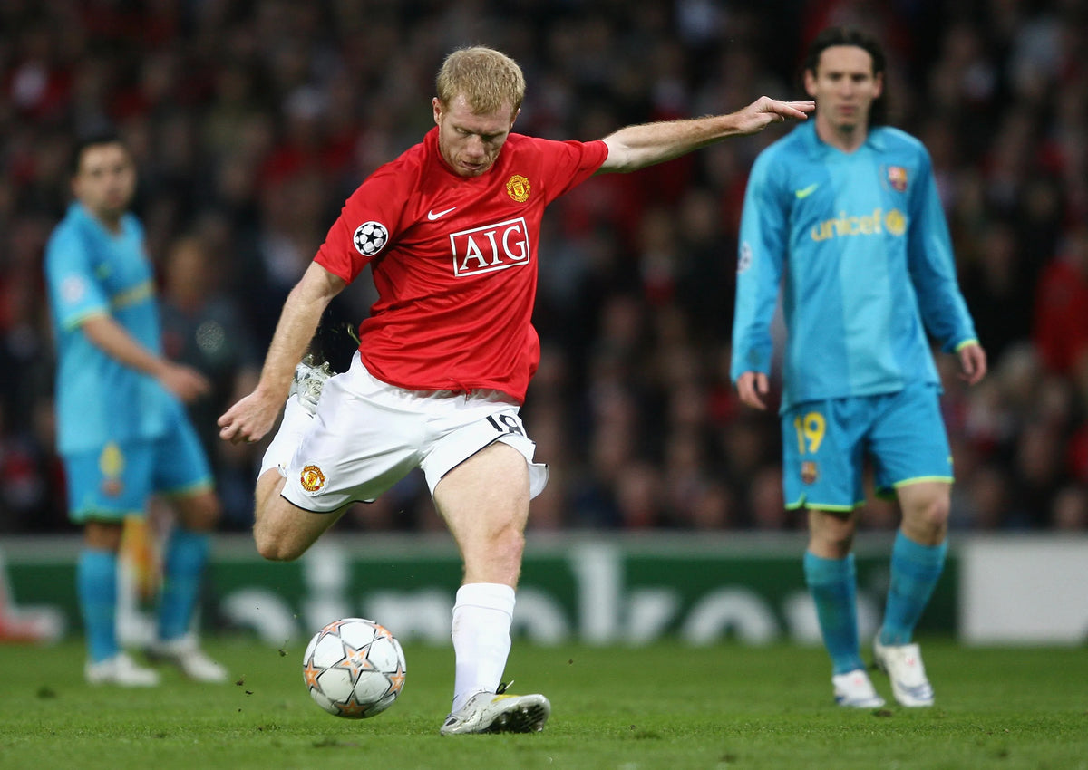 2007/08 Man Utd #18 SCHOLES Home Jersey (L)