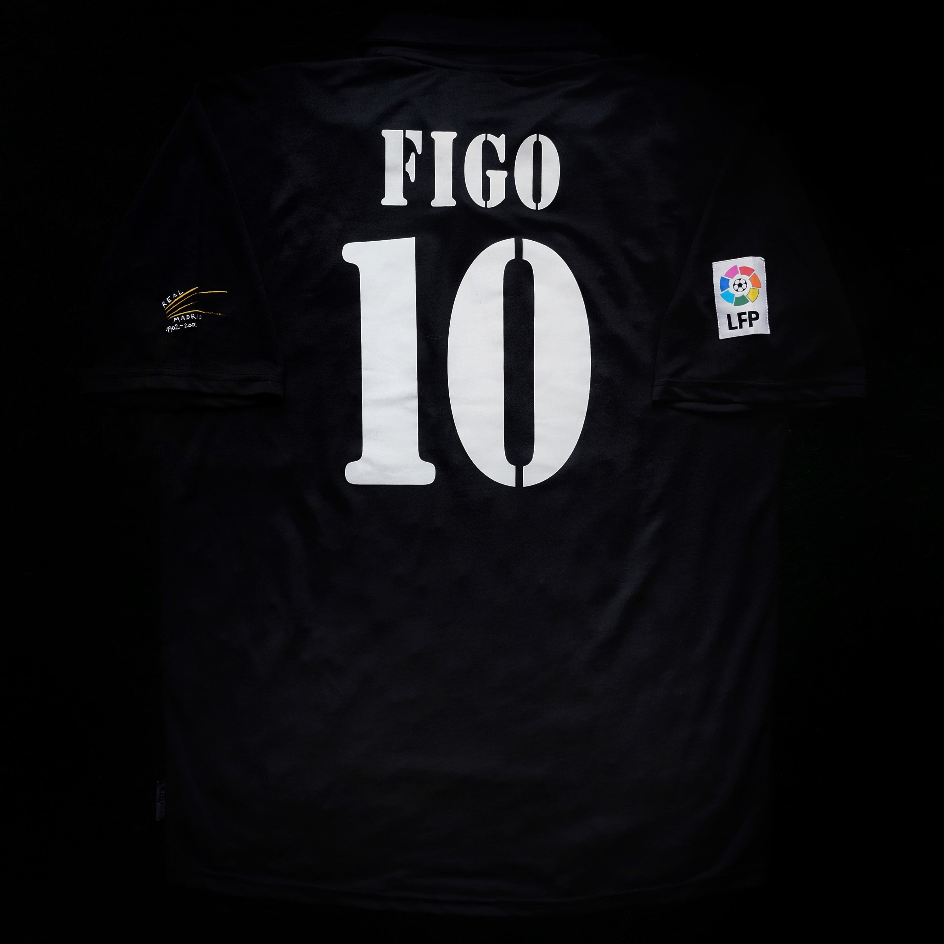 2001/02 Real Madrid #10 FIGO Centenary Away Jersey (M)