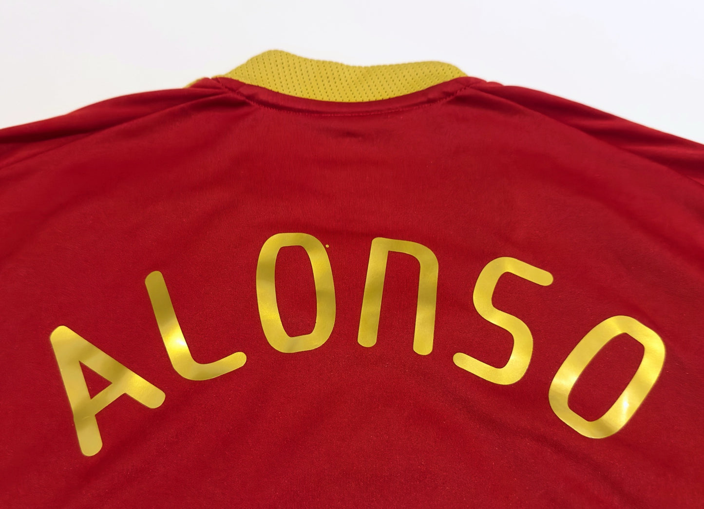 2009 Spain #14 ALONSO Home Jersey (M)