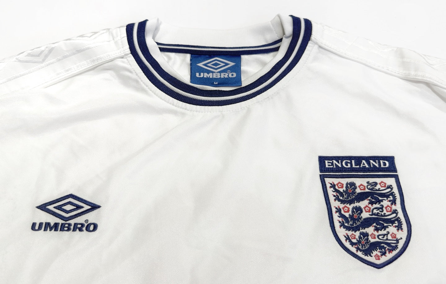 2000/01 England #8 SCHOLES Home Jersey (M)