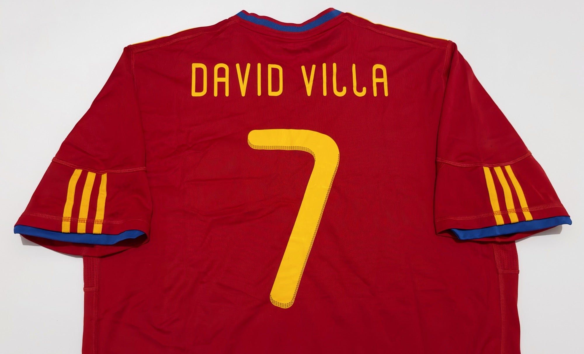 2010 Spain #7 DAVID VILLA Home Jersey (XL)