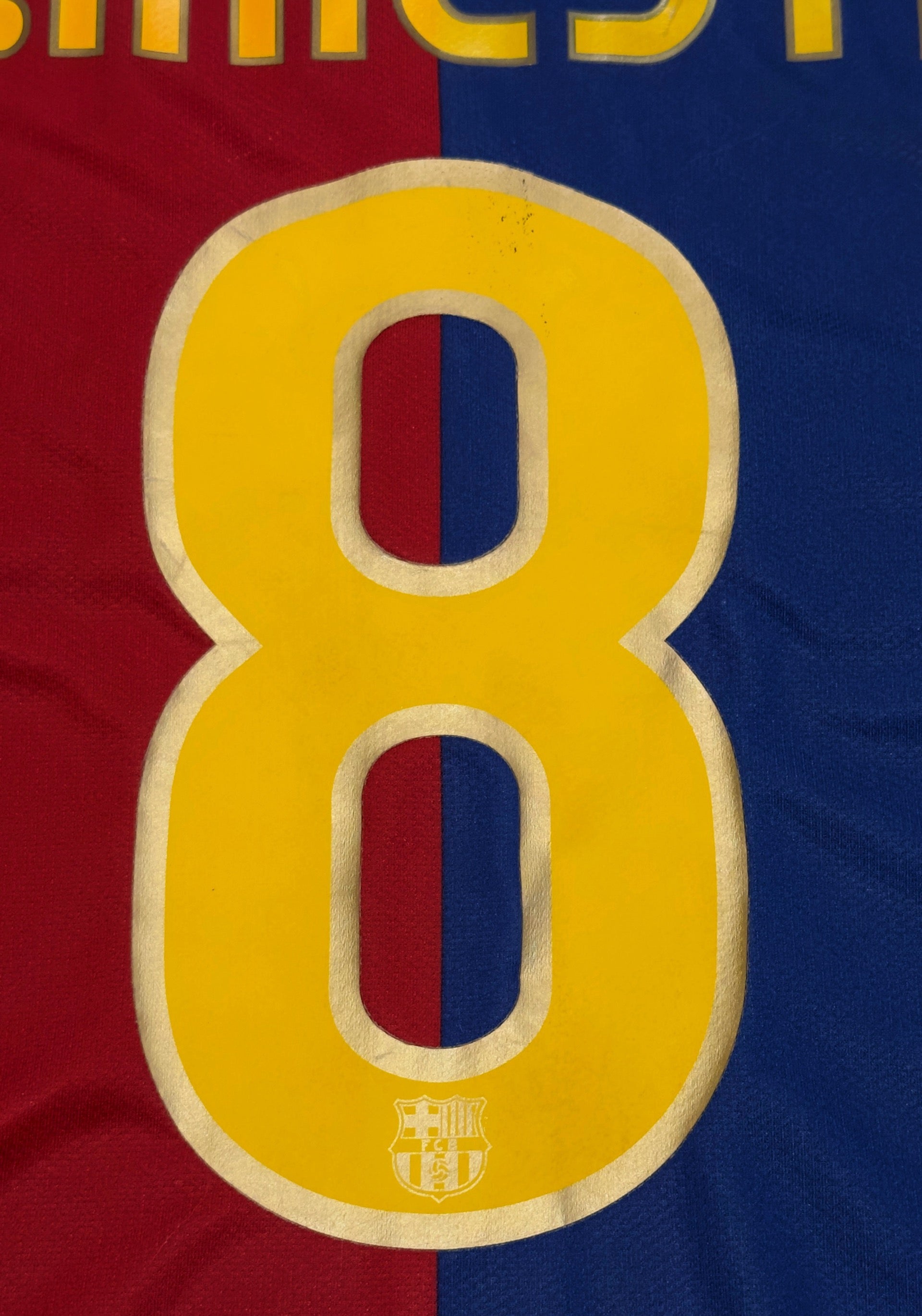 2008/09 Barcelona #8 A. INIESTA Home Jersey (L) L/S