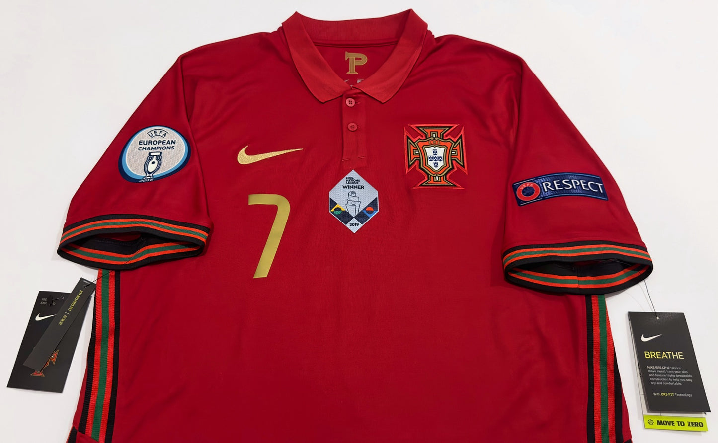 2020/21 Portugal #7 RONALDO Home Jersey (M)