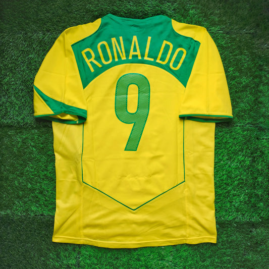 2004/05 Brazil #9 RONALDO Home Jersey (M)