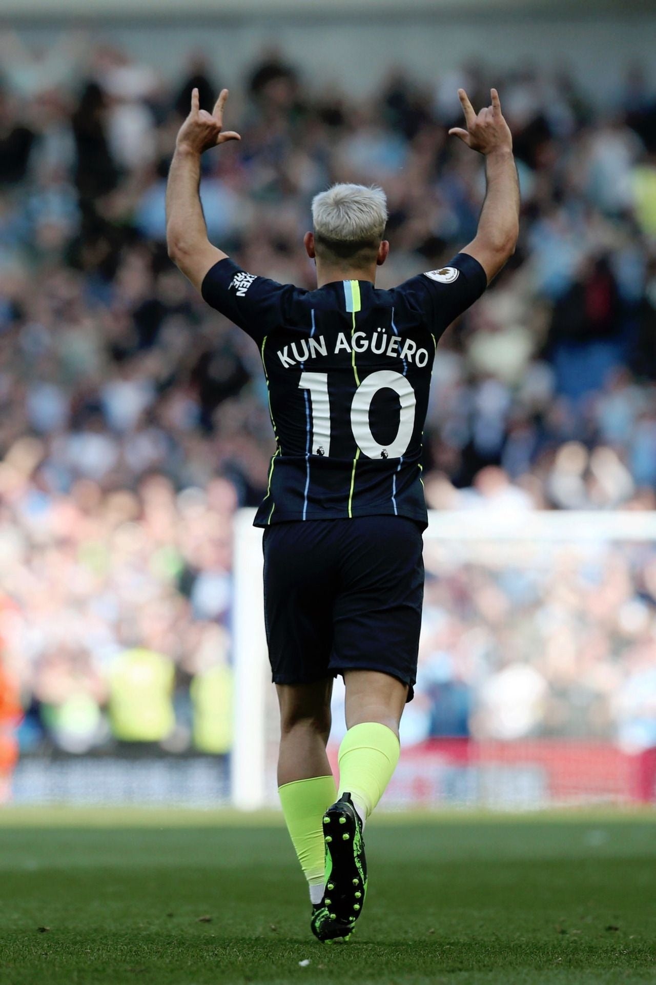2018/19 Man City #10 KUN AGUERO Away Jersey (L)